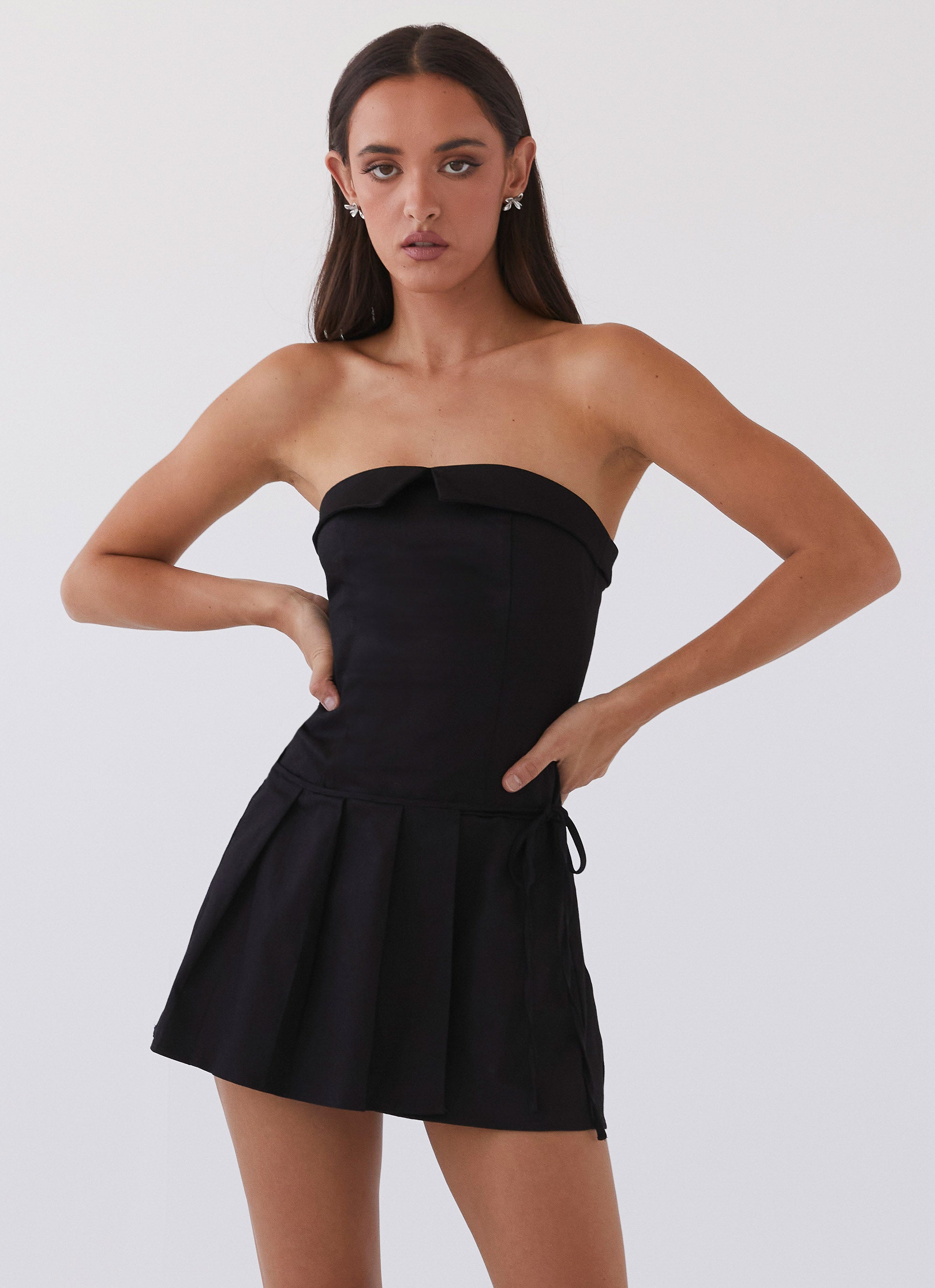 Calling The Shots Mini Dress - Black Peppermayo US Calling The Shots Mini Dress - Black Peppermayo US