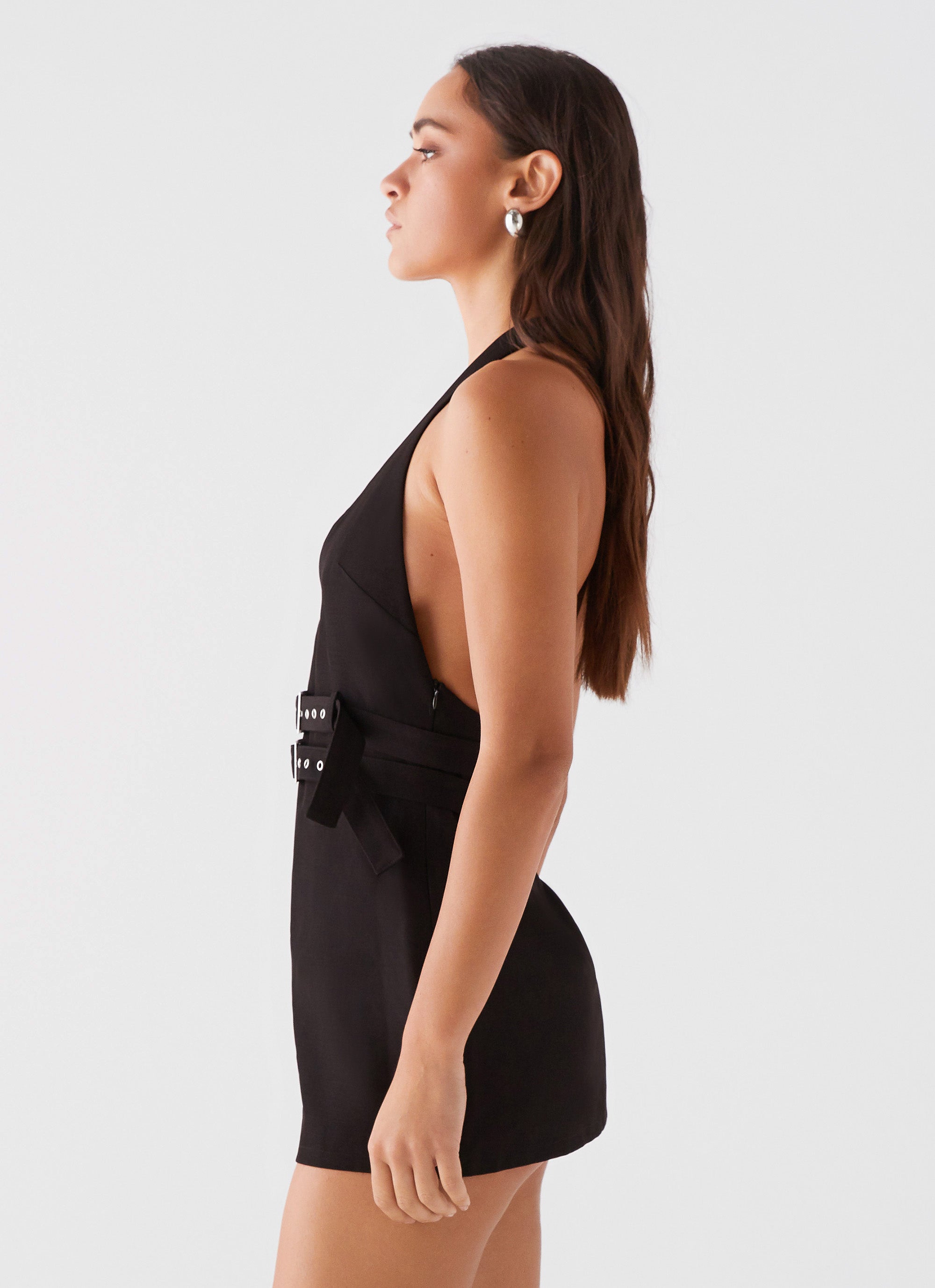 Highway Life Halter Mini Dress - Black Peppermayo US Highway Life Halter Mini Dress - Black Peppermayo US