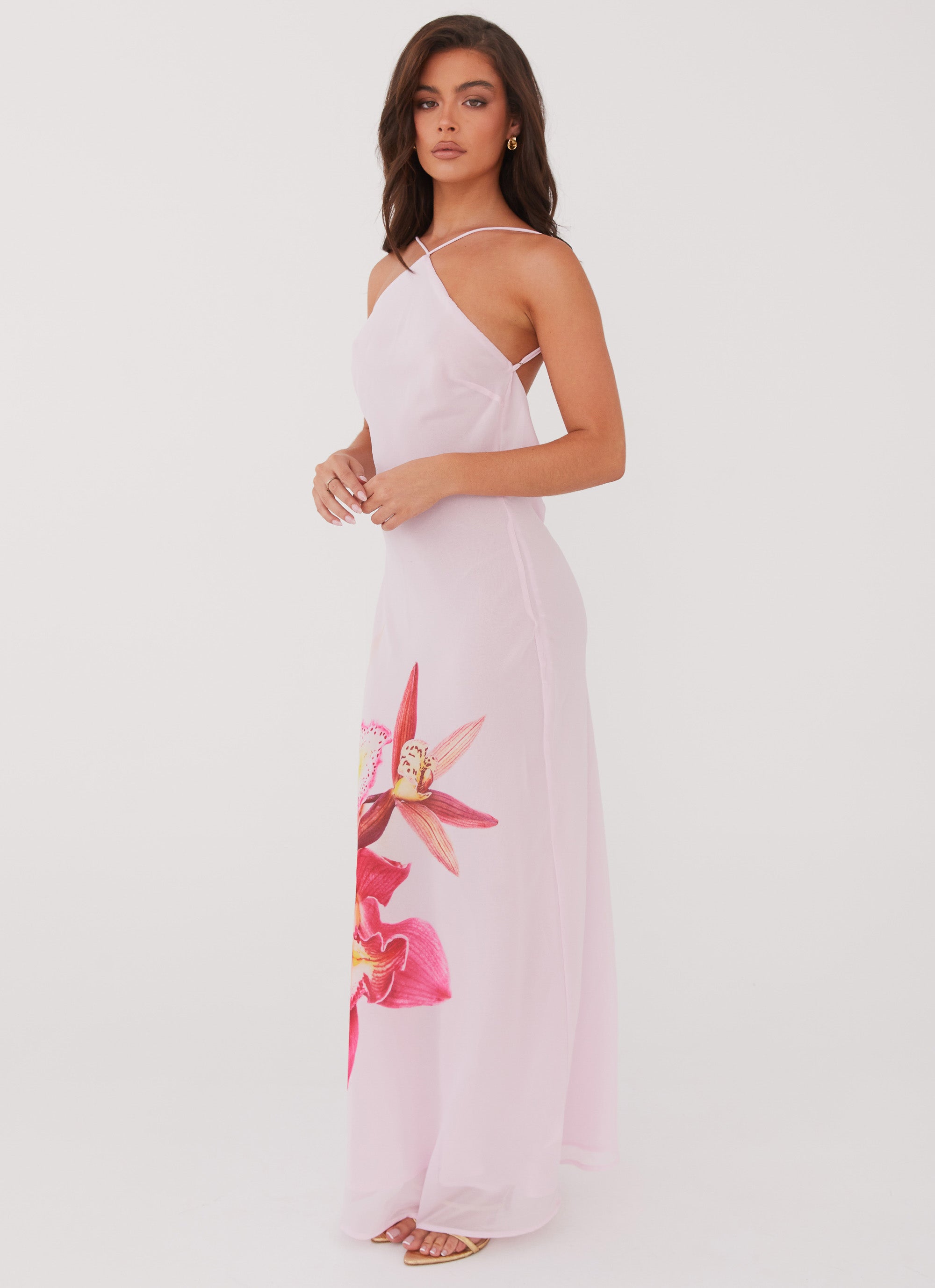 maxi pink peony dress women The Emma Dress in Pink Peony Print 2 / Pink Peony Print