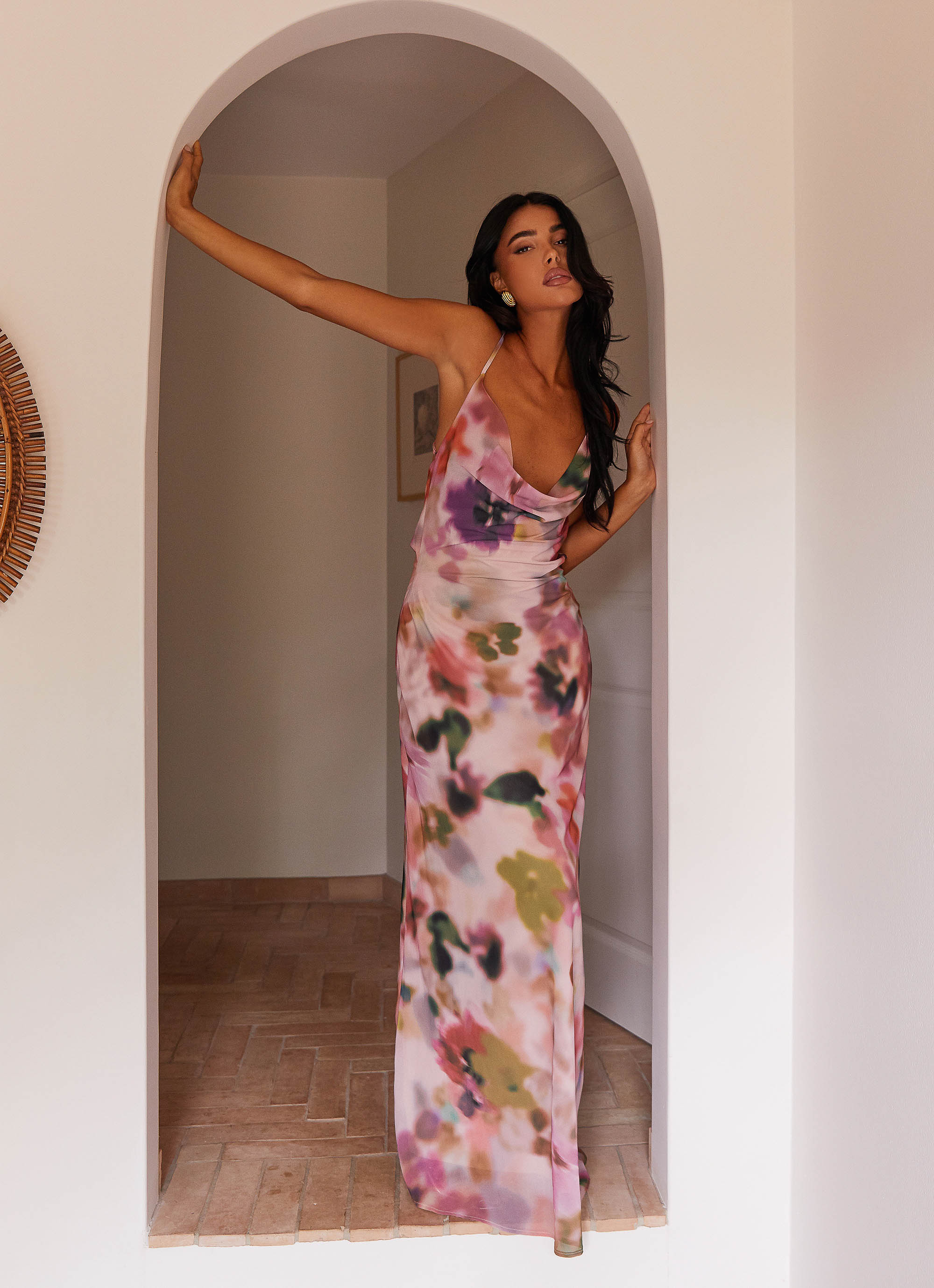 Abigail Cowl Maxi Dress - Mystic Meadow Peppermayo US Abigail Cowl Maxi Dress - Mystic Meadow Peppermayo US
