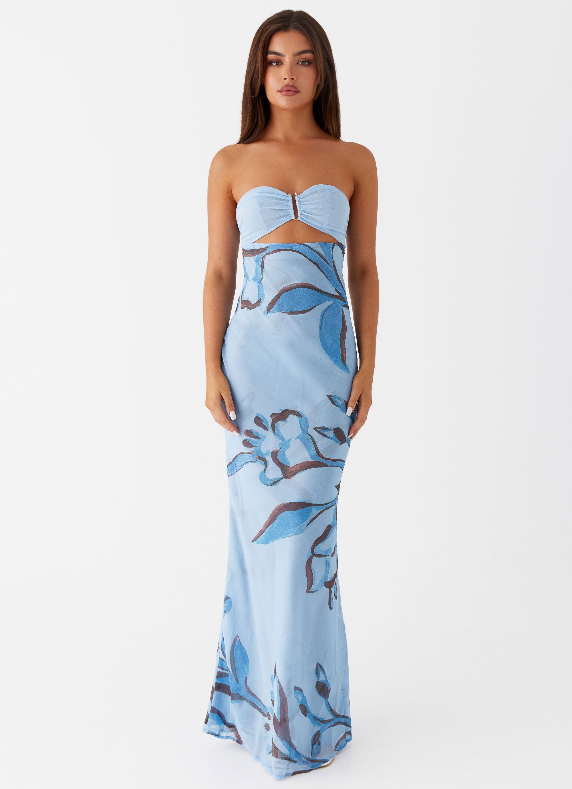 Tropicana Maxi Dress - Blue Floral Blue Floral / US 10 Tropicana Maxi Dress - Blue Floral Blue Floral / US 10