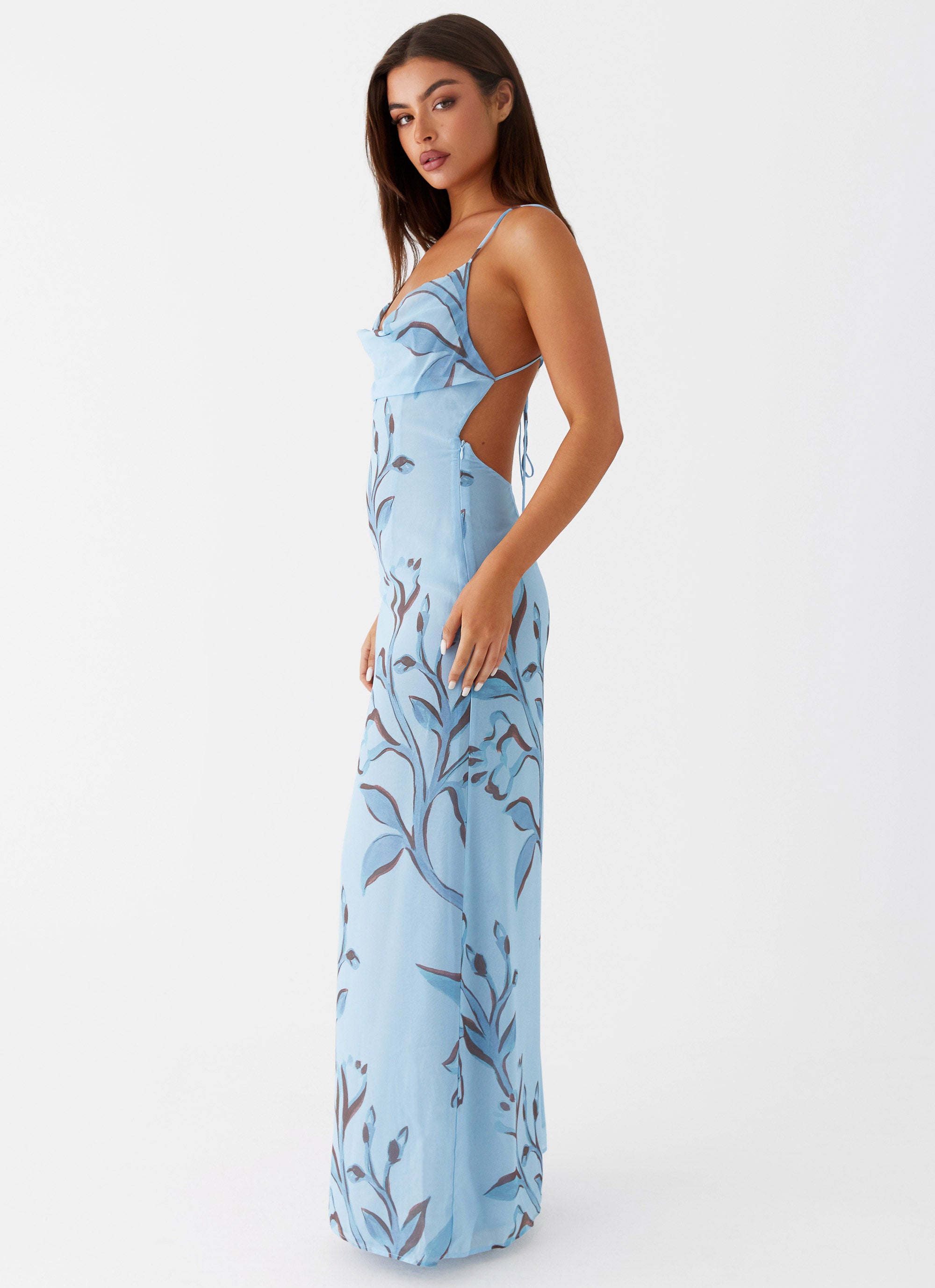 Felicia Daisy Maxi Dress - Blue Floral Peppermayo US Felicia Daisy Maxi Dress - Blue Floral Peppermayo US