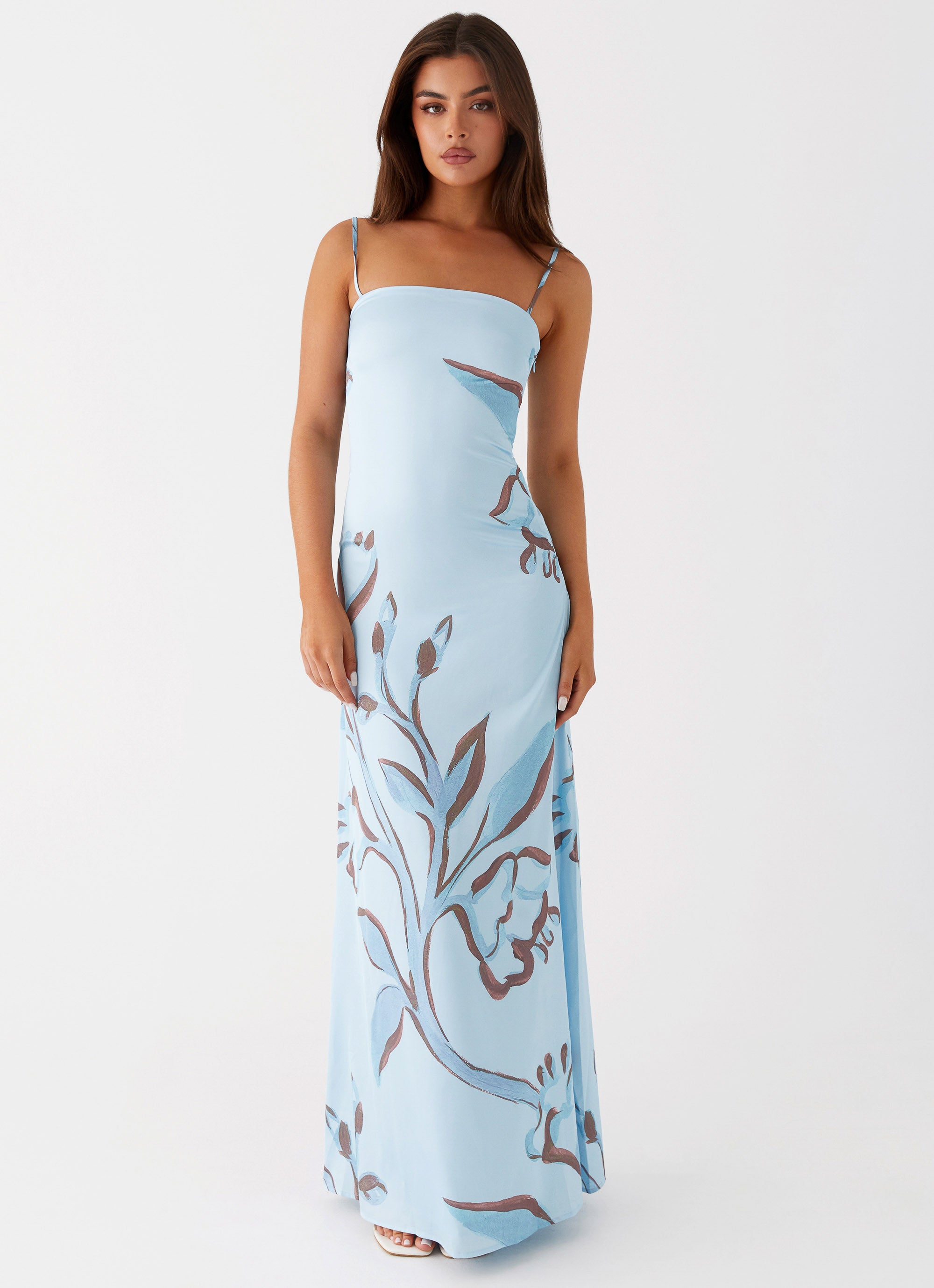 Aster Bloom Maxi Dress - Blue Floral Blue Floral / US 10 Aster Bloom Maxi Dress - Blue Floral Blue Floral / US 10