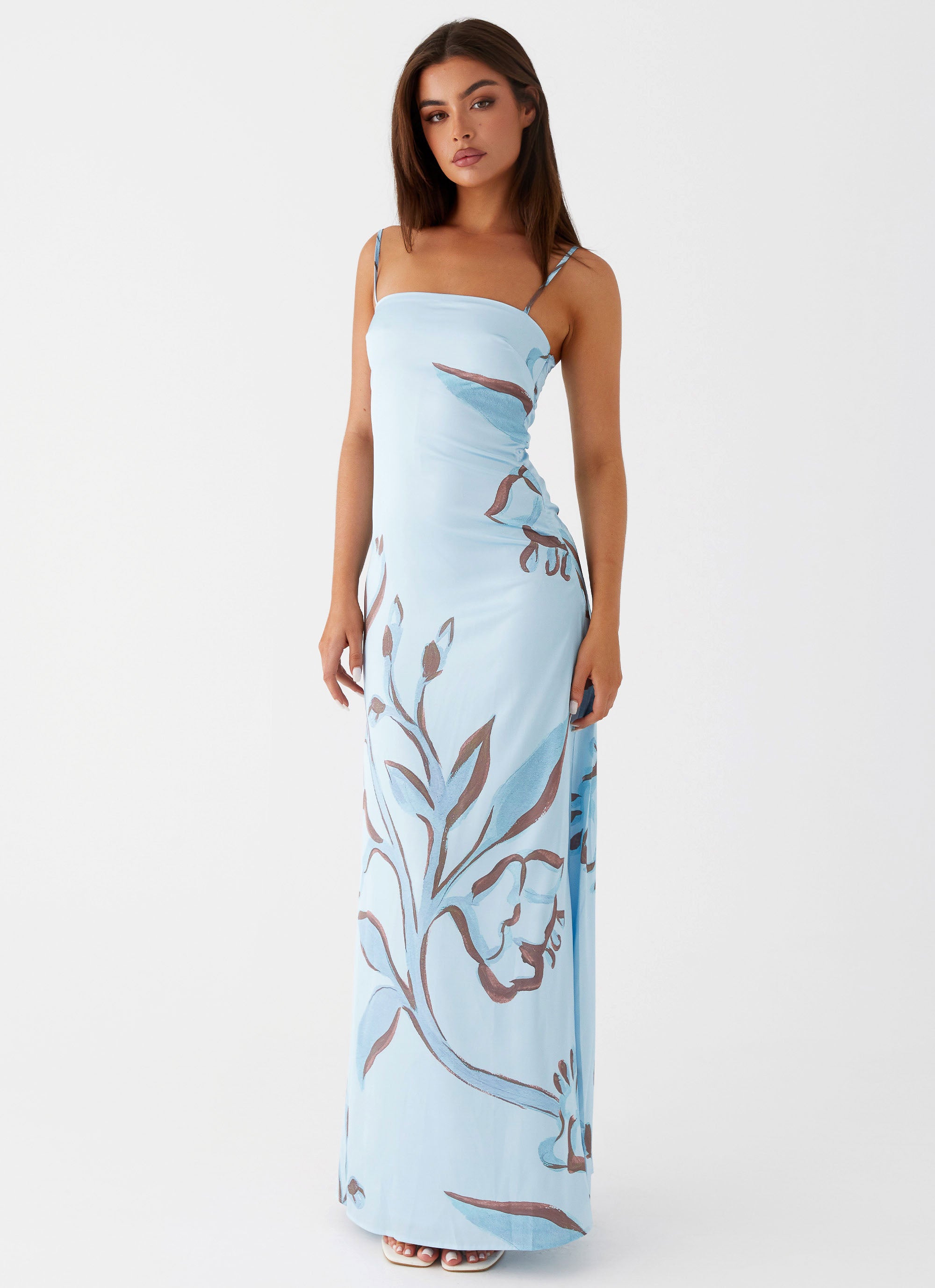 Aster Bloom Maxi Dress - Blue Floral Blue Floral / US 10 Aster Bloom Maxi Dress - Blue Floral Blue Floral / US 10