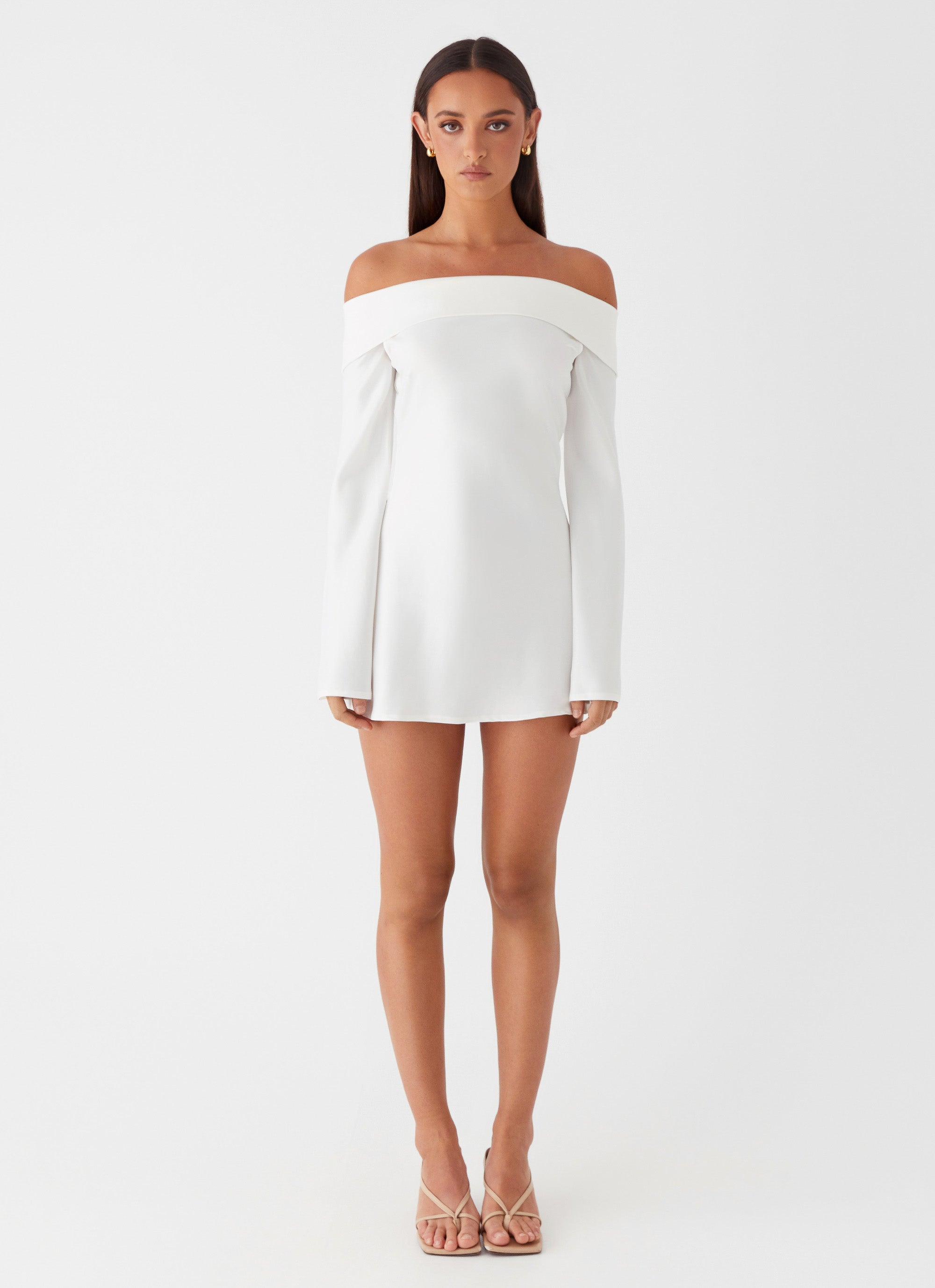 Lumina Long Sleeve Mini Dress - White White / US 0 Lumina Long Sleeve Mini Dress - White White / US 0