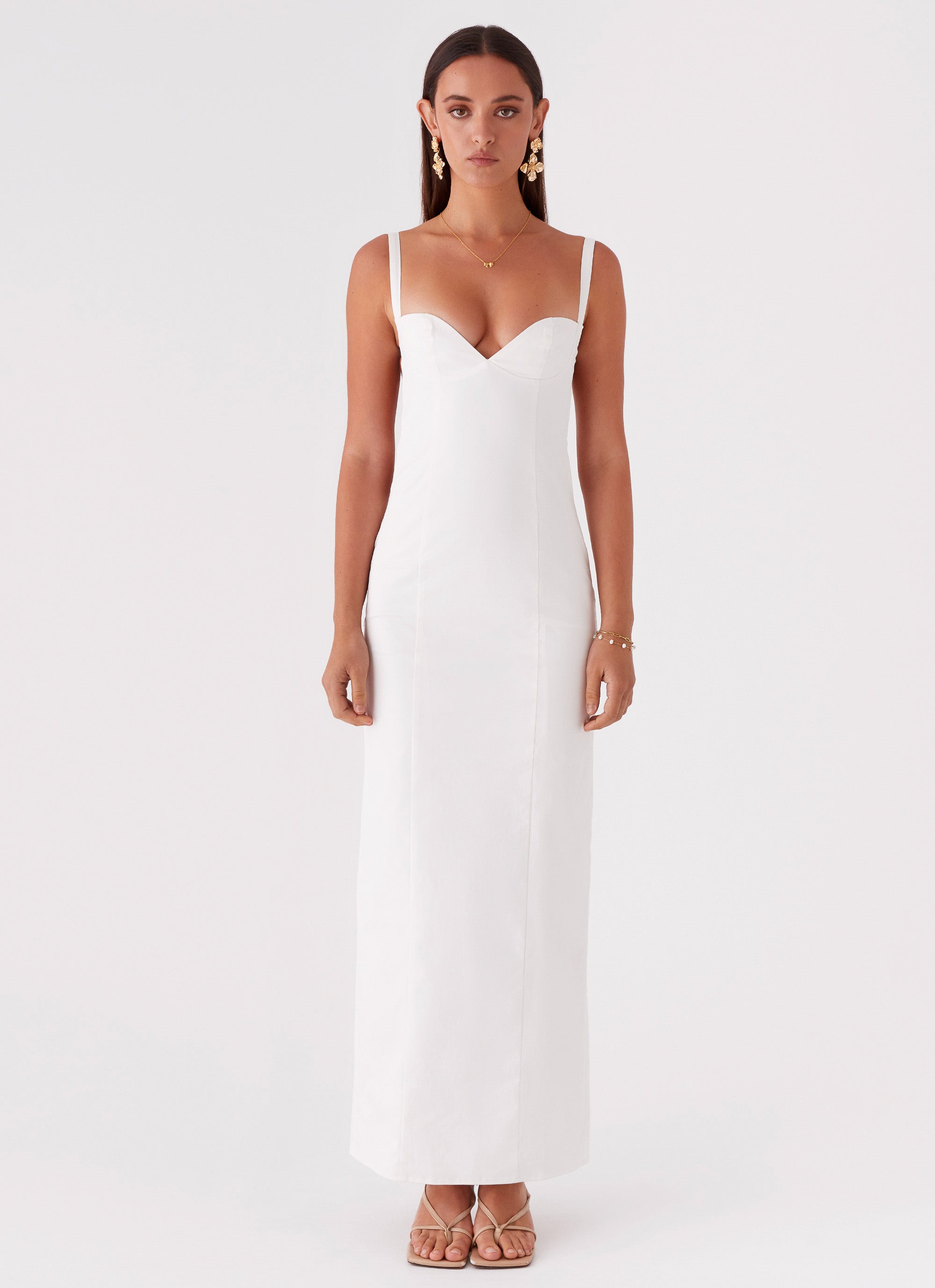 Naomi Backless Maxi Dress - Off White Peppermayo US Naomi Backless Maxi Dress - Off White Peppermayo US