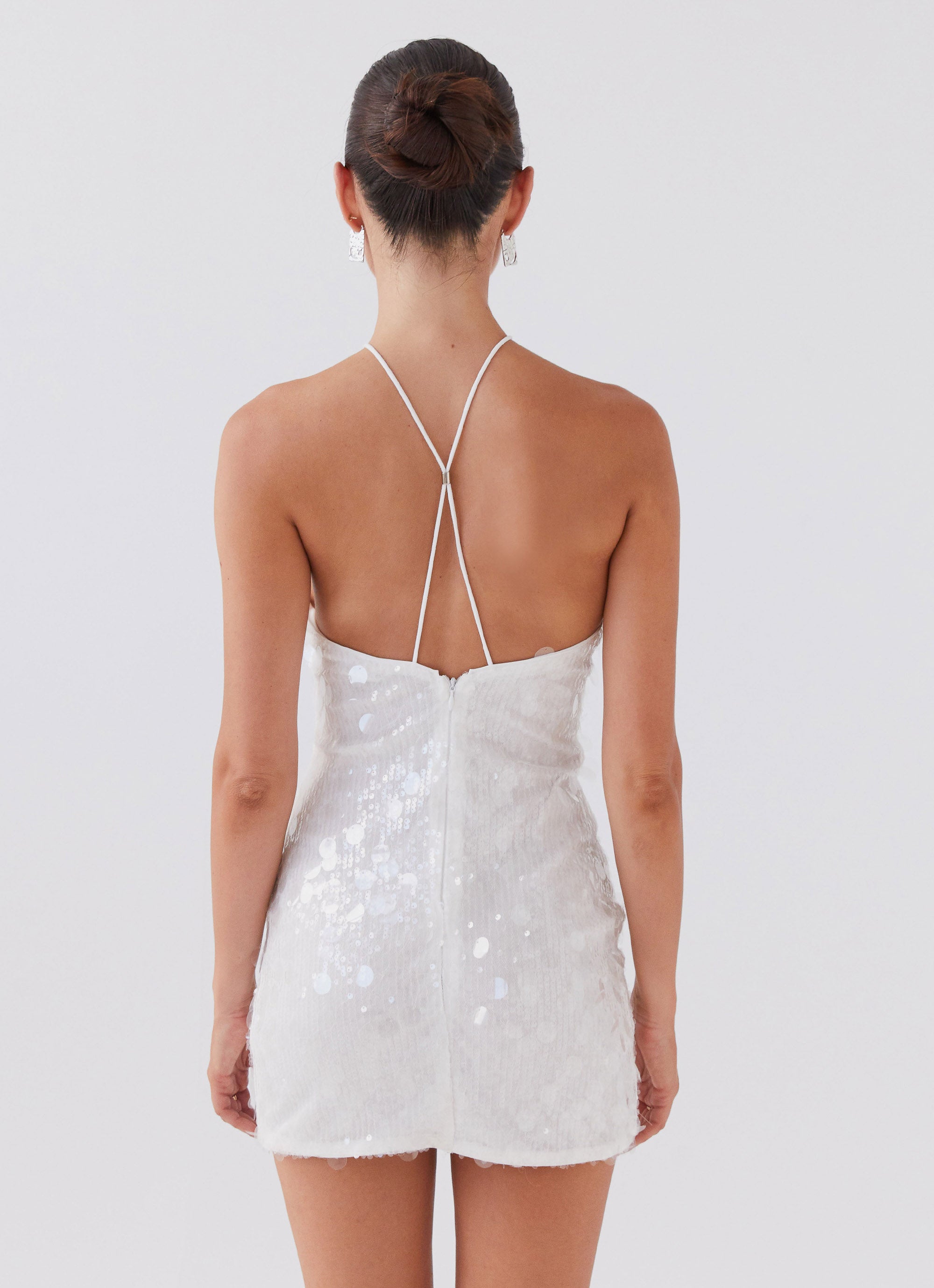 Glitz And Glamour Sequin Mini Dress - Crystal Cloud Glitz And Glamour Sequin Mini Dress - Crystal Cloud