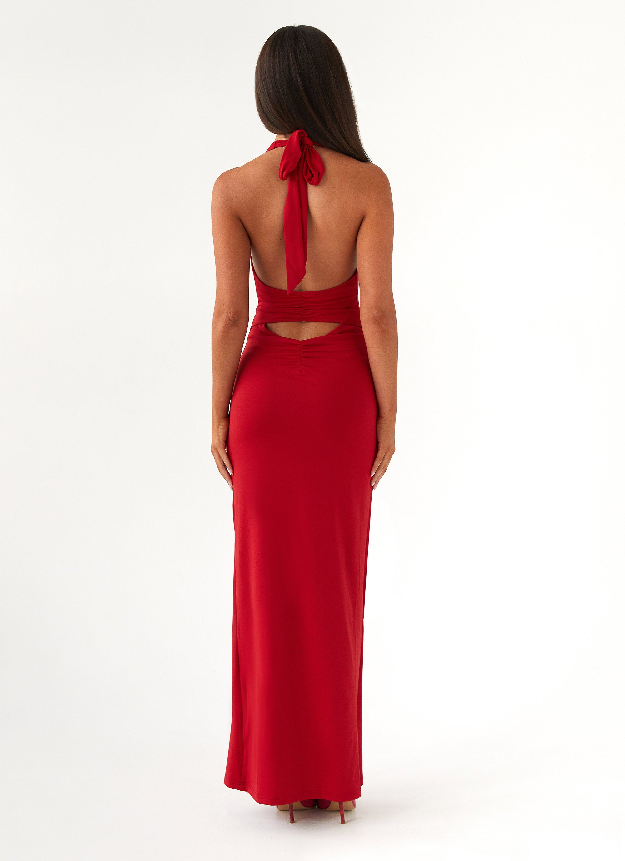 Whisked Away Halterneck Maxi Dress - Red Peppermayo US Whisked Away Halterneck Maxi Dress - Red Peppermayo US