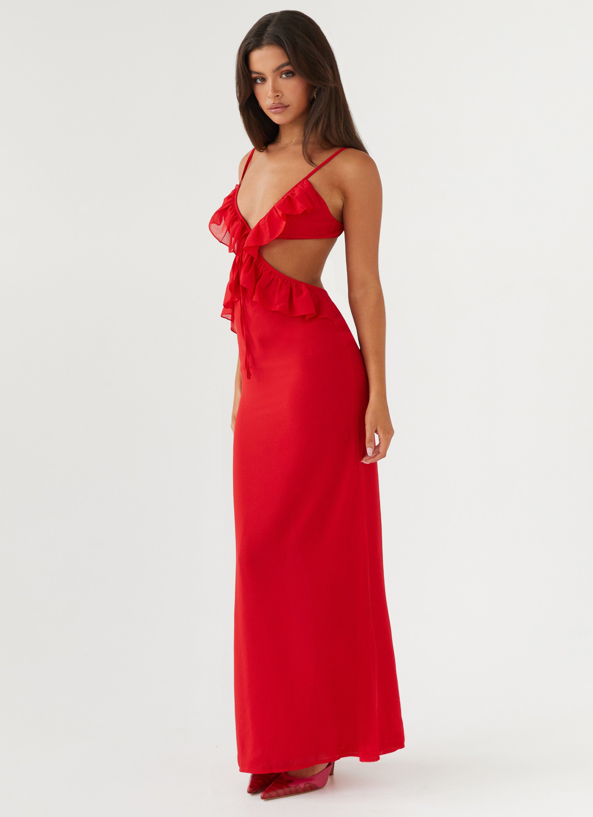 Klara Cut Out Maxi Dress - Red Peppermayo US Klara Cut Out Maxi Dress - Red Peppermayo US