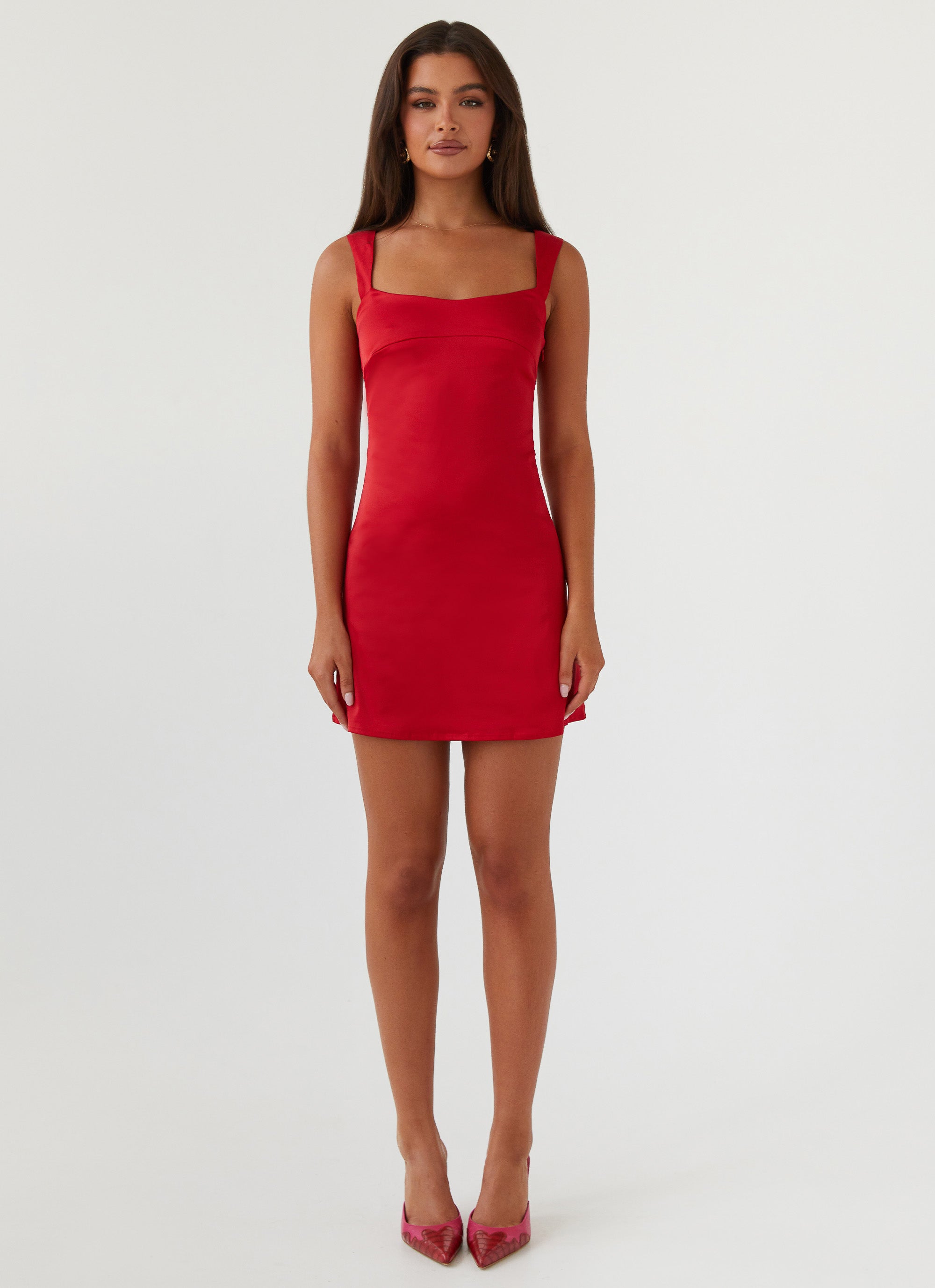 Odette Satin Mini Dress - Red Peppermayo US Odette Satin Mini Dress - Red Peppermayo US