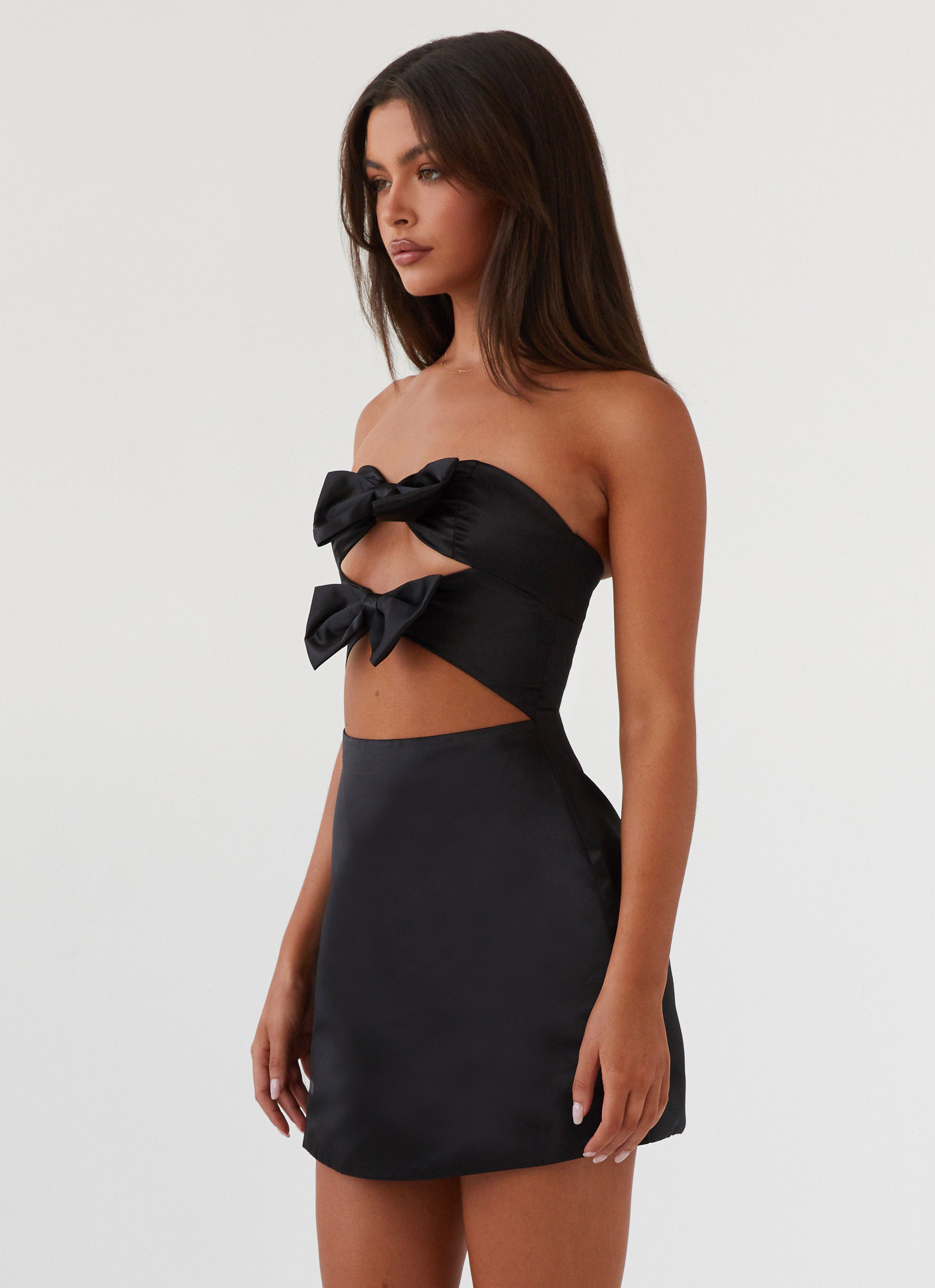 Girl Crush Bow Mini Dress - Black Peppermayo US Girl Crush Bow Mini Dress - Black Peppermayo US