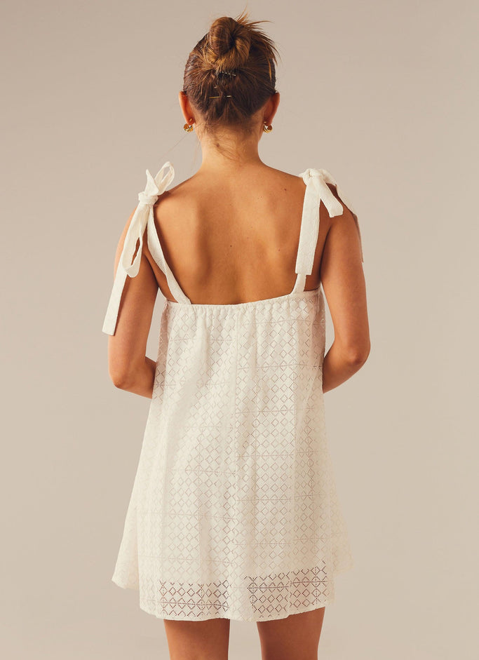 Summers Day Mini Dress - Pure White