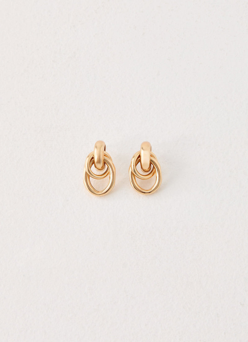 Plus One Earrings - Gold