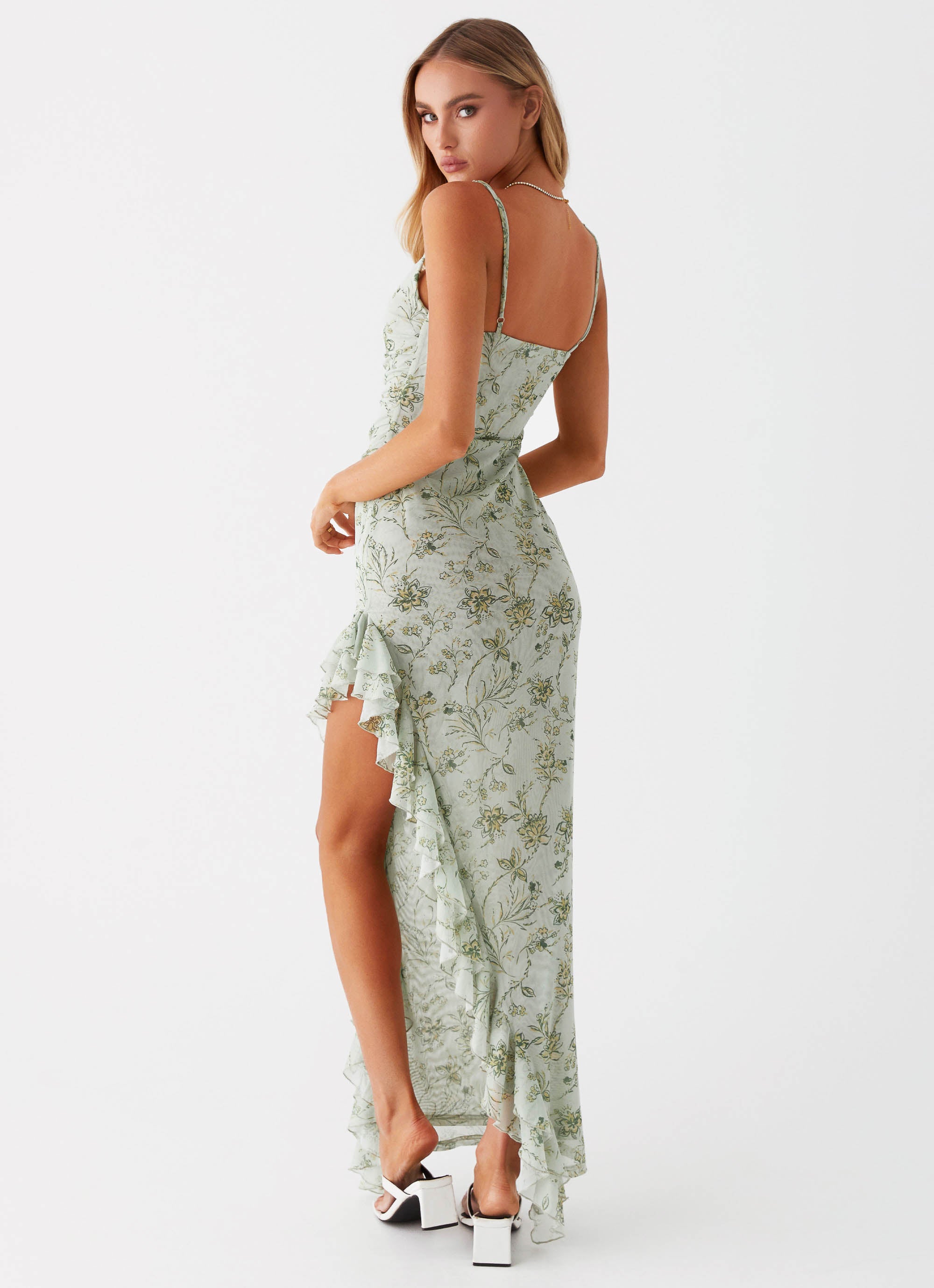 Princessa Maxi Dress - Sage Floral Princessa Maxi Dress - Sage Floral
