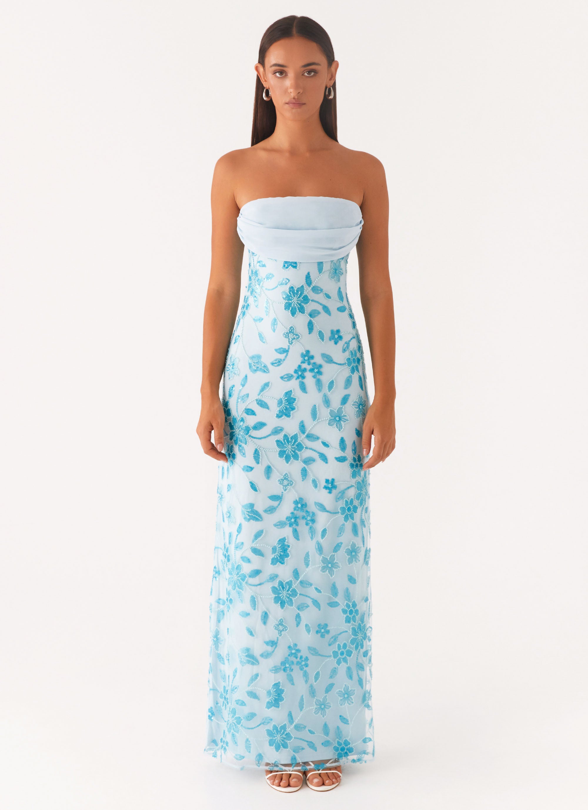 Prism Beaded Maxi Dress - Blue Blue / US 10 Prism Beaded Maxi Dress - Blue Blue / US 10