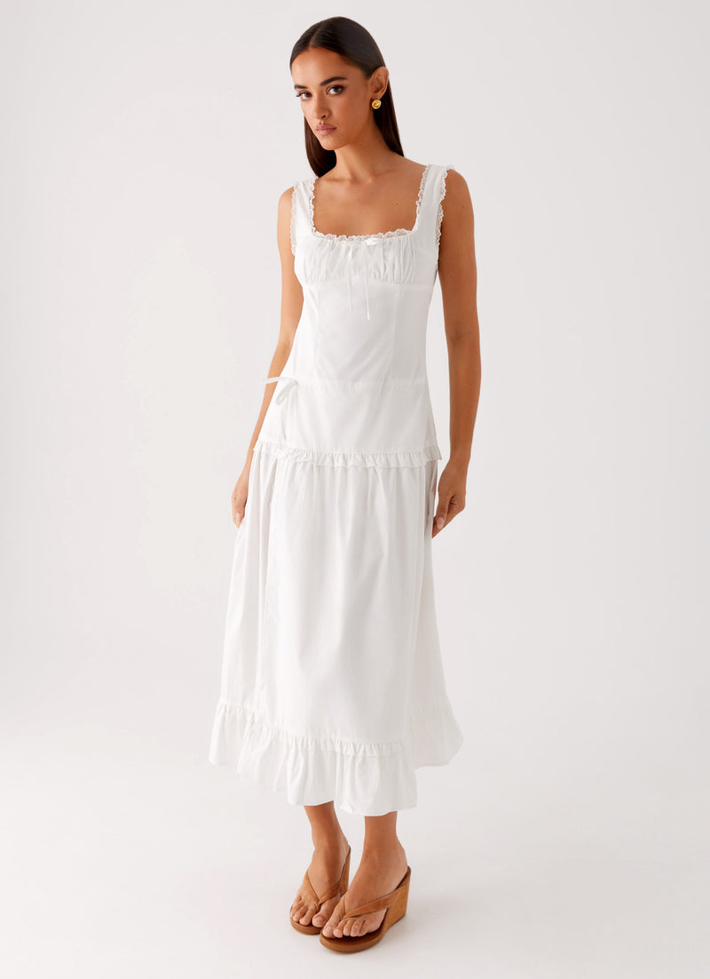 Quinn Midi Dress White 5 Peppermayo