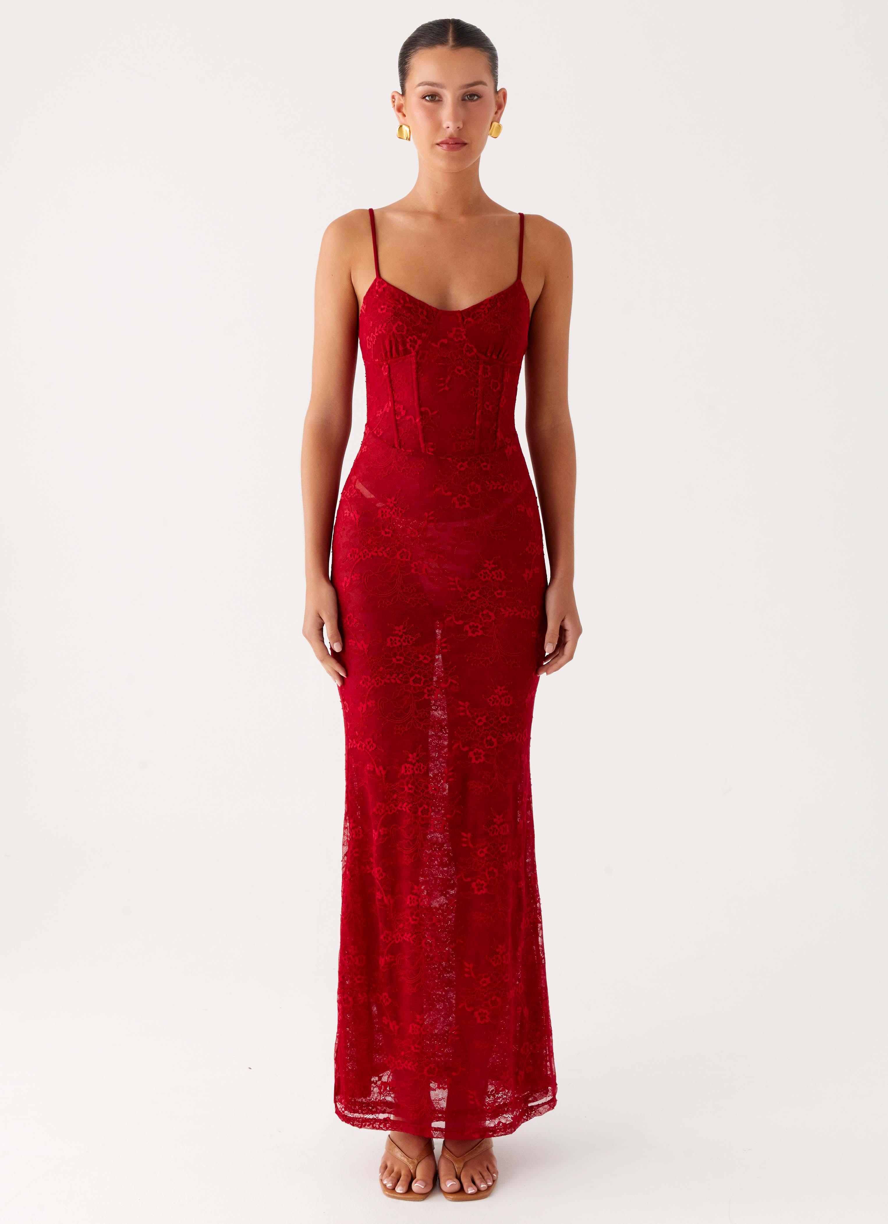 Rosa Corset Maxi Dress - Red Peppermayo US Rosa Corset Maxi Dress - Red Peppermayo US