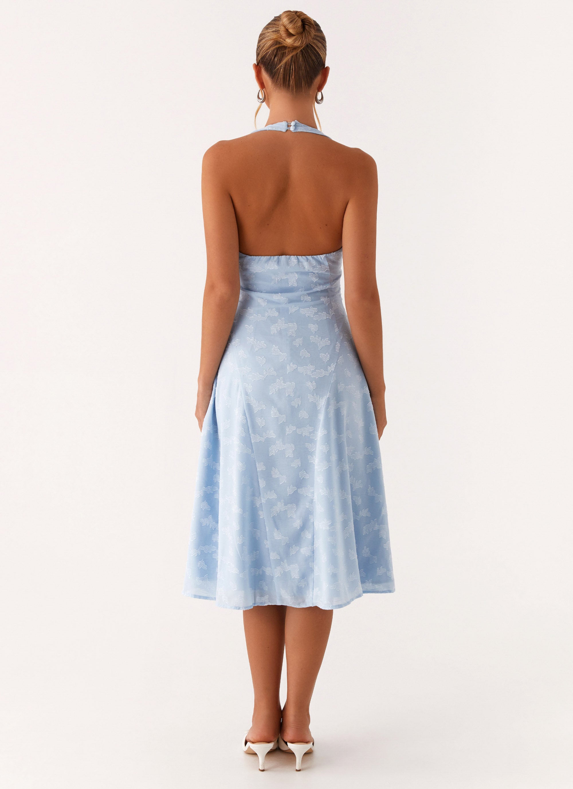 Sashi Halterneck Midi Dress - Pale Blue Peppermayo US Sashi Halterneck Midi Dress - Pale Blue Peppermayo US