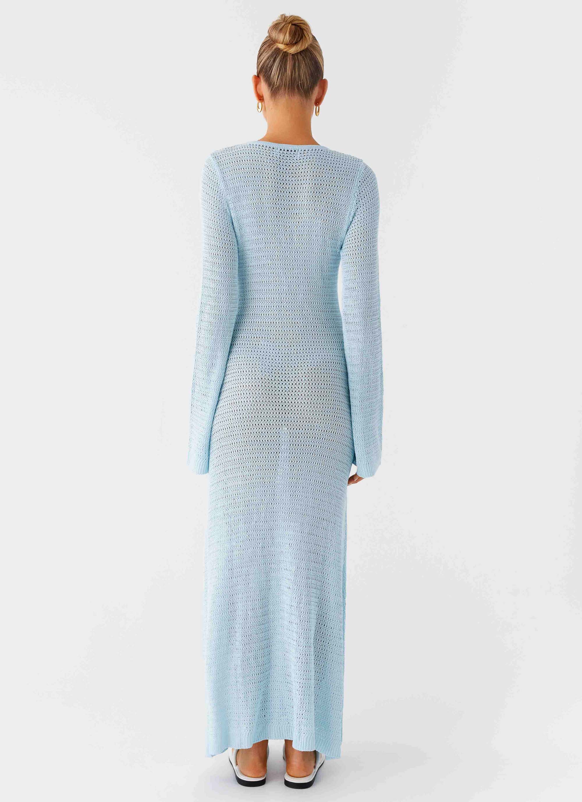 Seascape Crochet Maxi Dress - Blue Peppermayo US Seascape Crochet Maxi Dress - Blue Peppermayo US