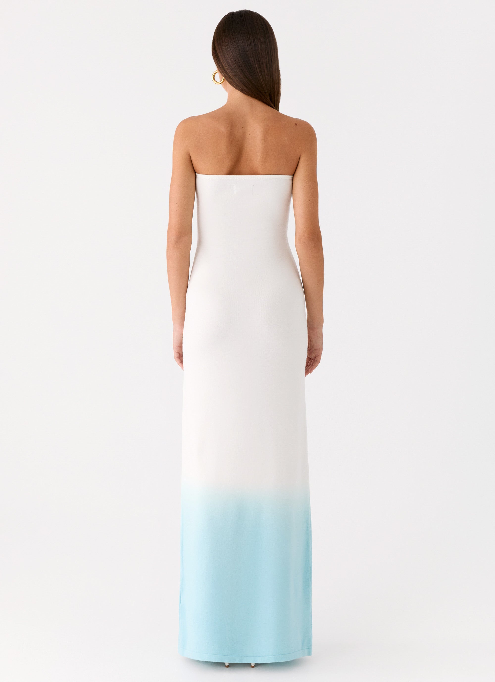 Soft Spoken Knit Maxi Dress - Blue Ombre Blue Ombre / L-XL Soft Spoken Knit Maxi Dress - Blue Ombre Blue Ombre / L-XL