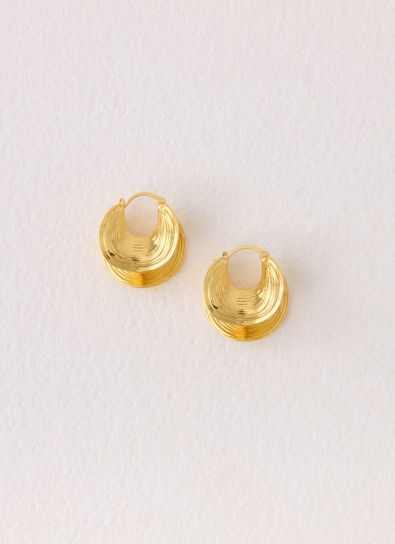 Sol Beam Earrings - Gold