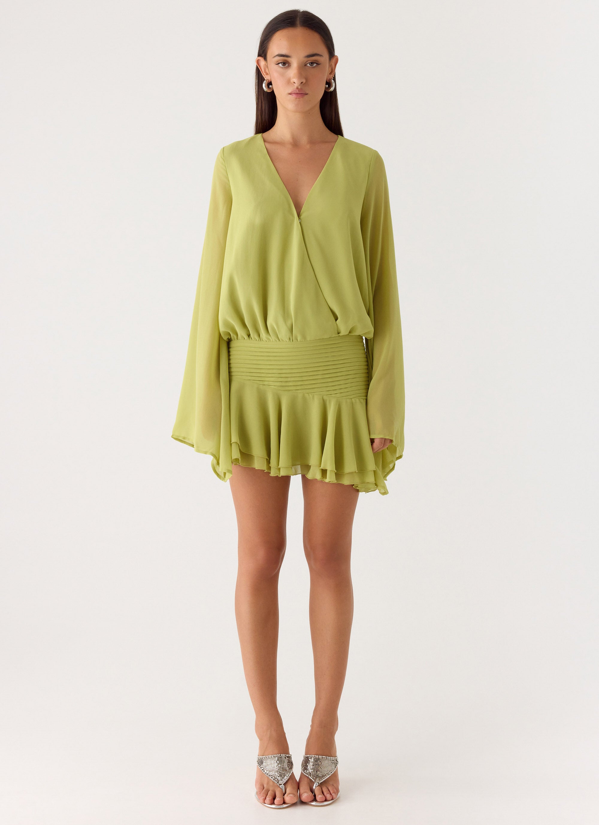 Solo In Soho Mini Dress - Lime Lime / US 8 Solo In Soho Mini Dress - Lime Lime / US 8