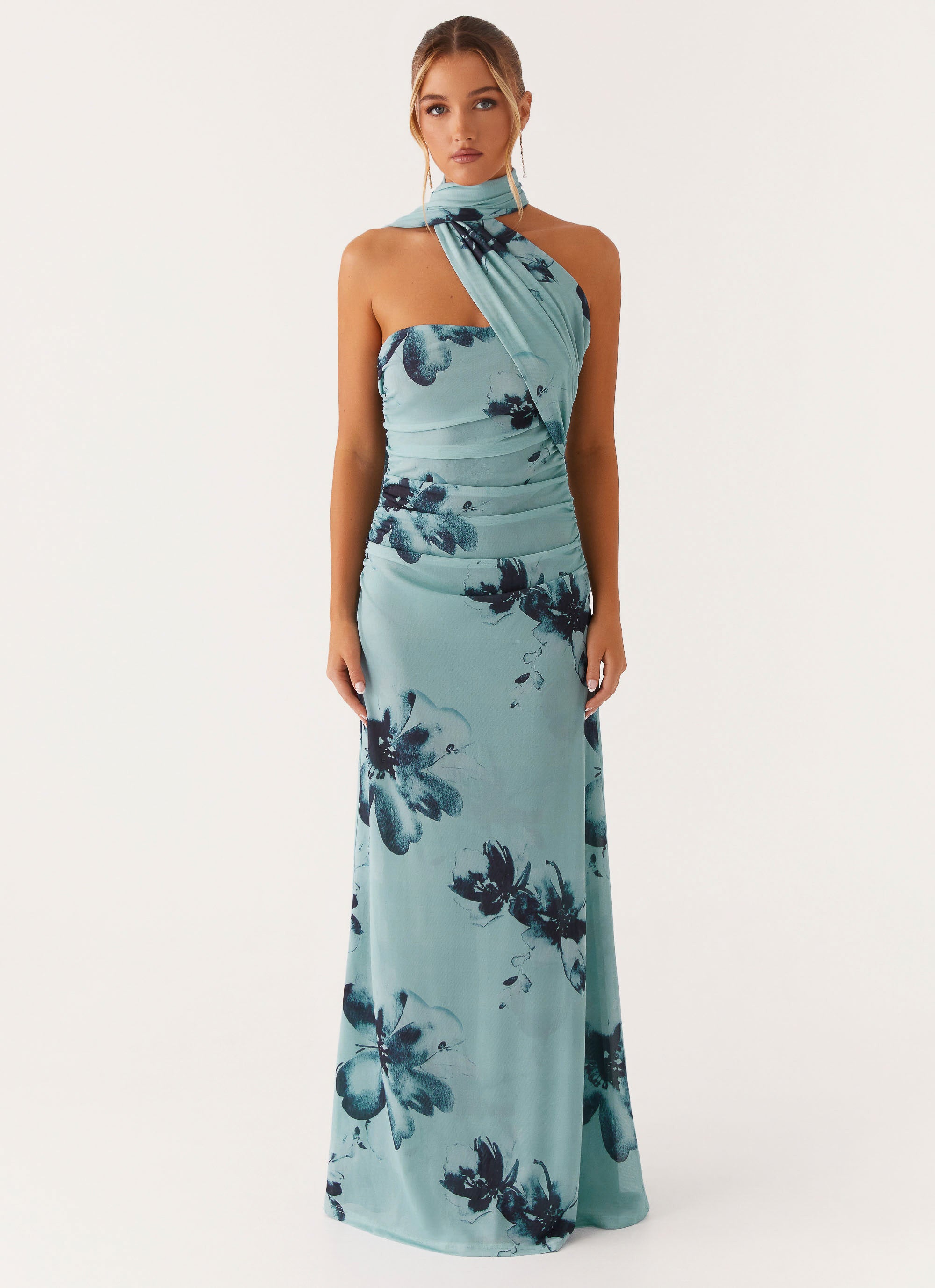 Songbird Maxi Dress - Blue Black Floral Blue Black Floral / US 16 Songbird Maxi Dress - Blue Black Floral Blue Black Floral / US 16