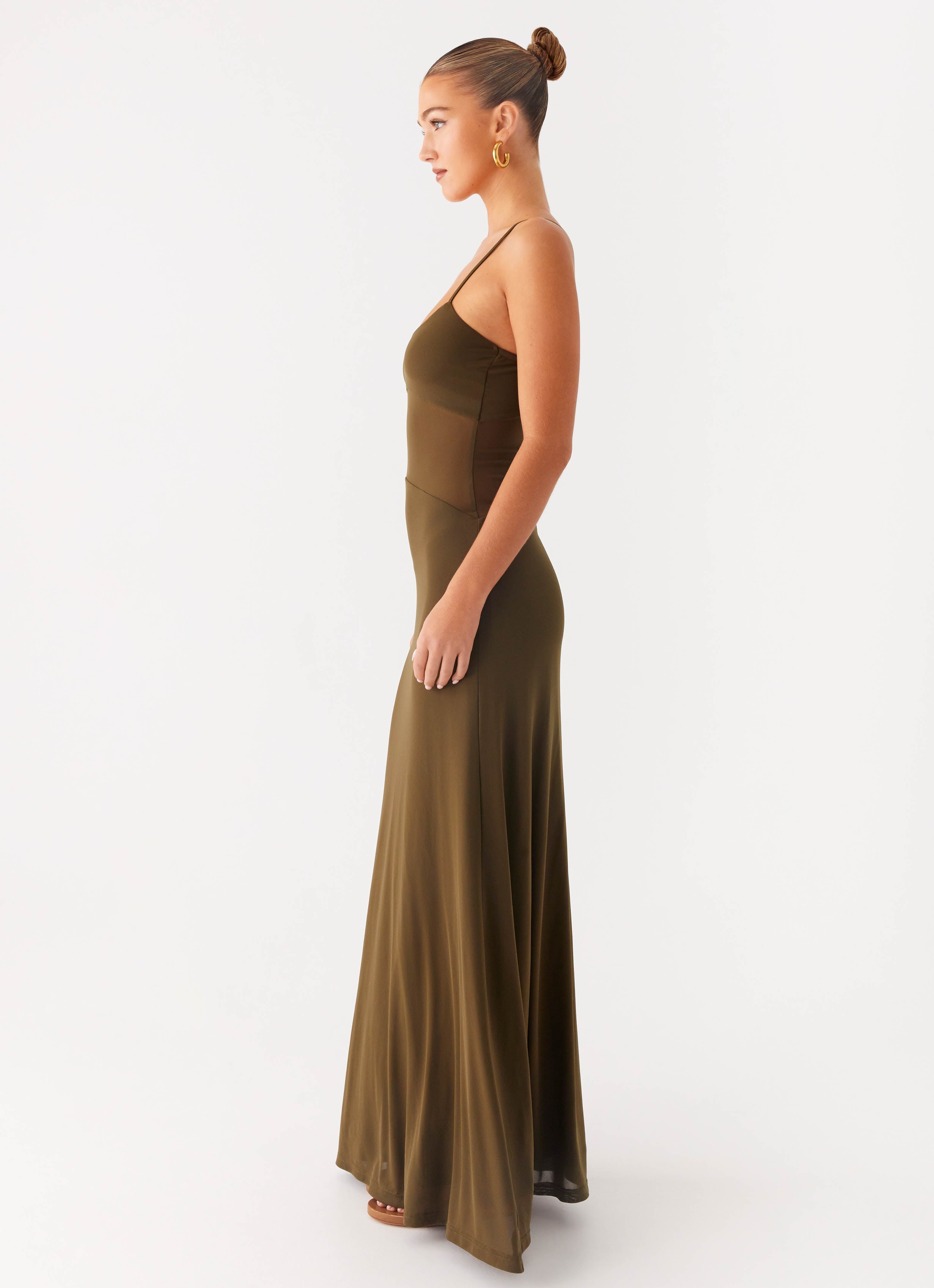 Starfall Maxi Dress - Khaki Khaki / US 0 Starfall Maxi Dress - Khaki Khaki / US 0