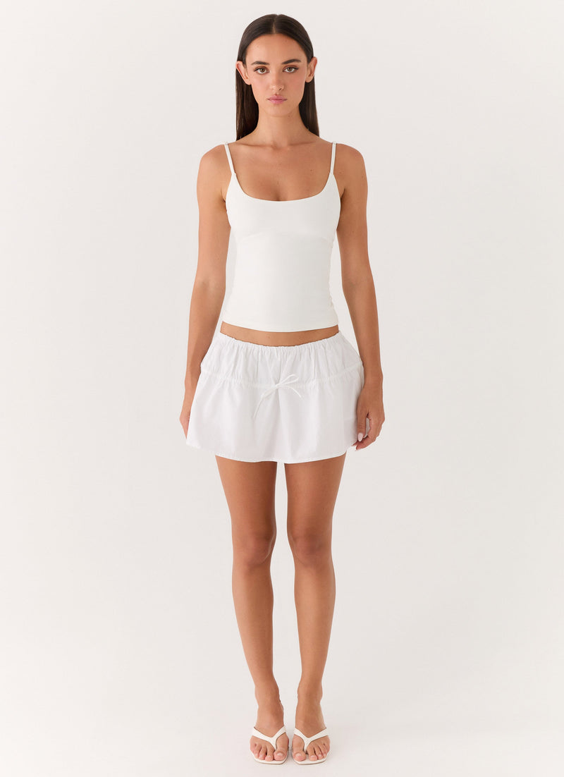 Sugar Talking Mini Skort - White