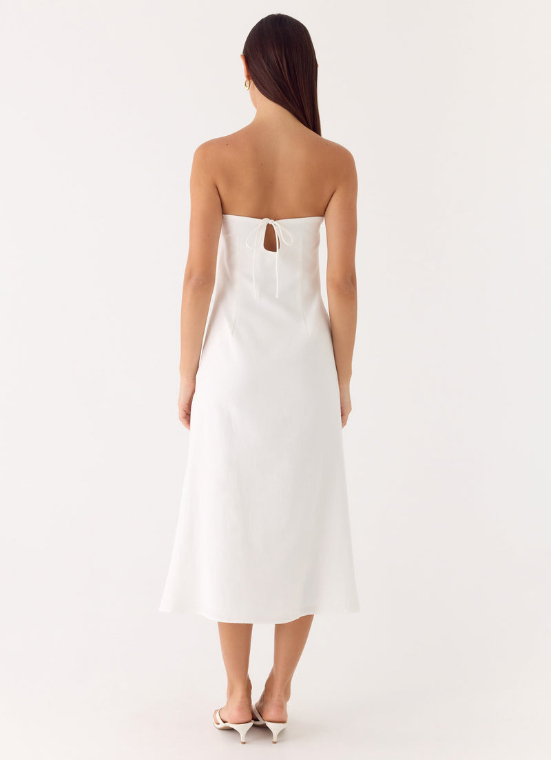 Sun Searching Midi Dress - White