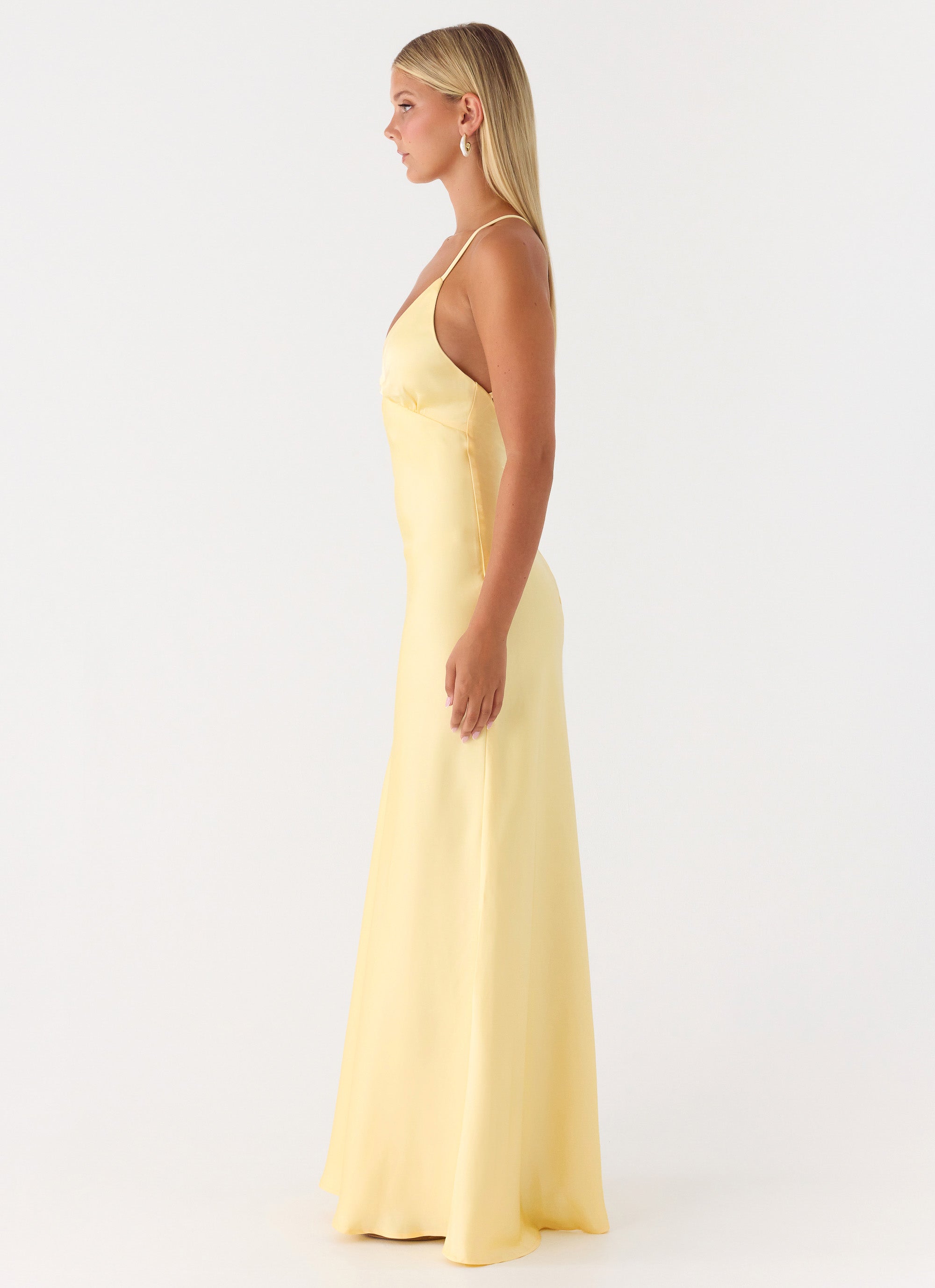 yellow silk bridesmaid dresses Sundowner Maxi Dress