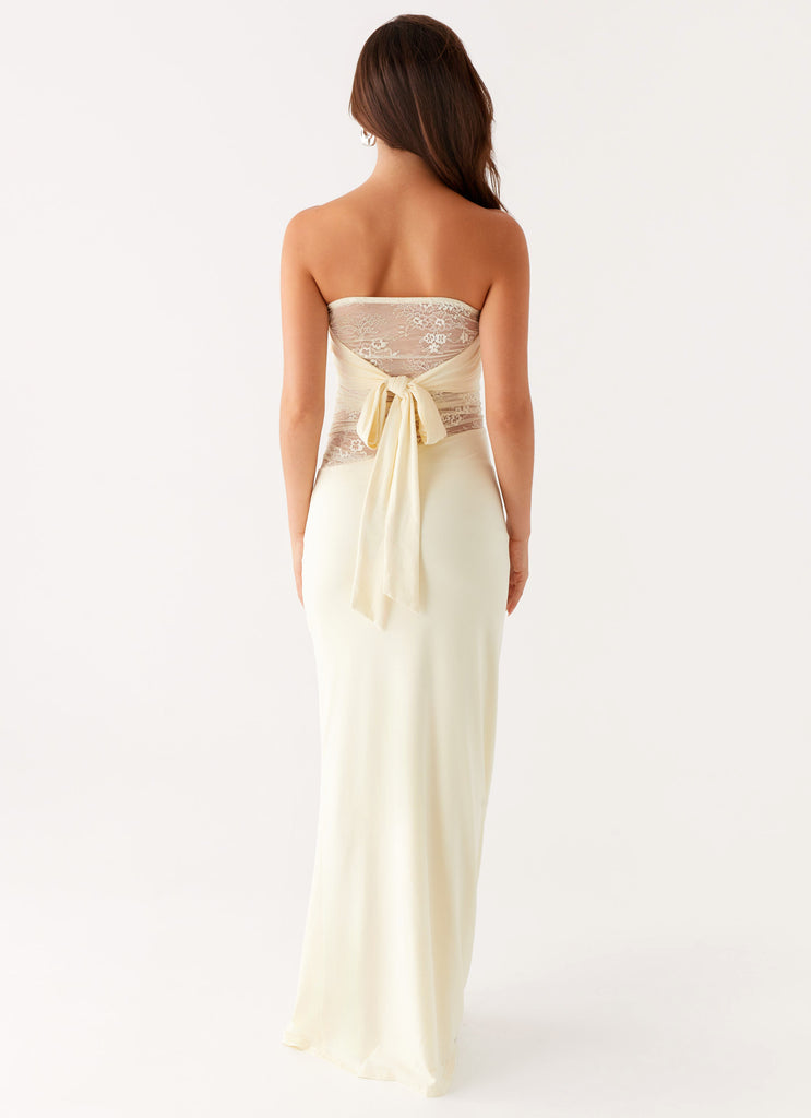 Sweet Energy Strapless Maxi Dress - Yellow