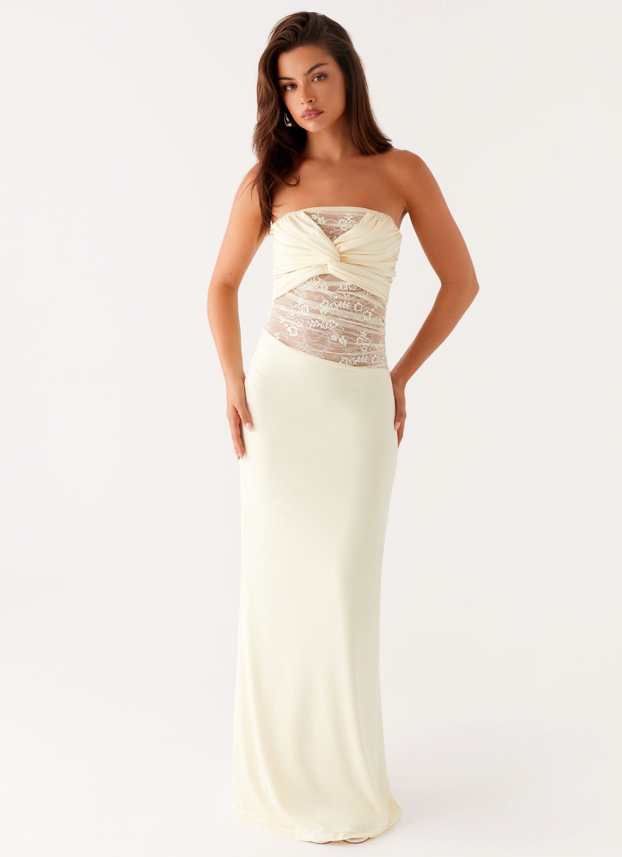 Sweet Energy Strapless Maxi Dress - Yellow Yellow / US 14 Sweet Energy Strapless Maxi Dress - Yellow Yellow / US 14
