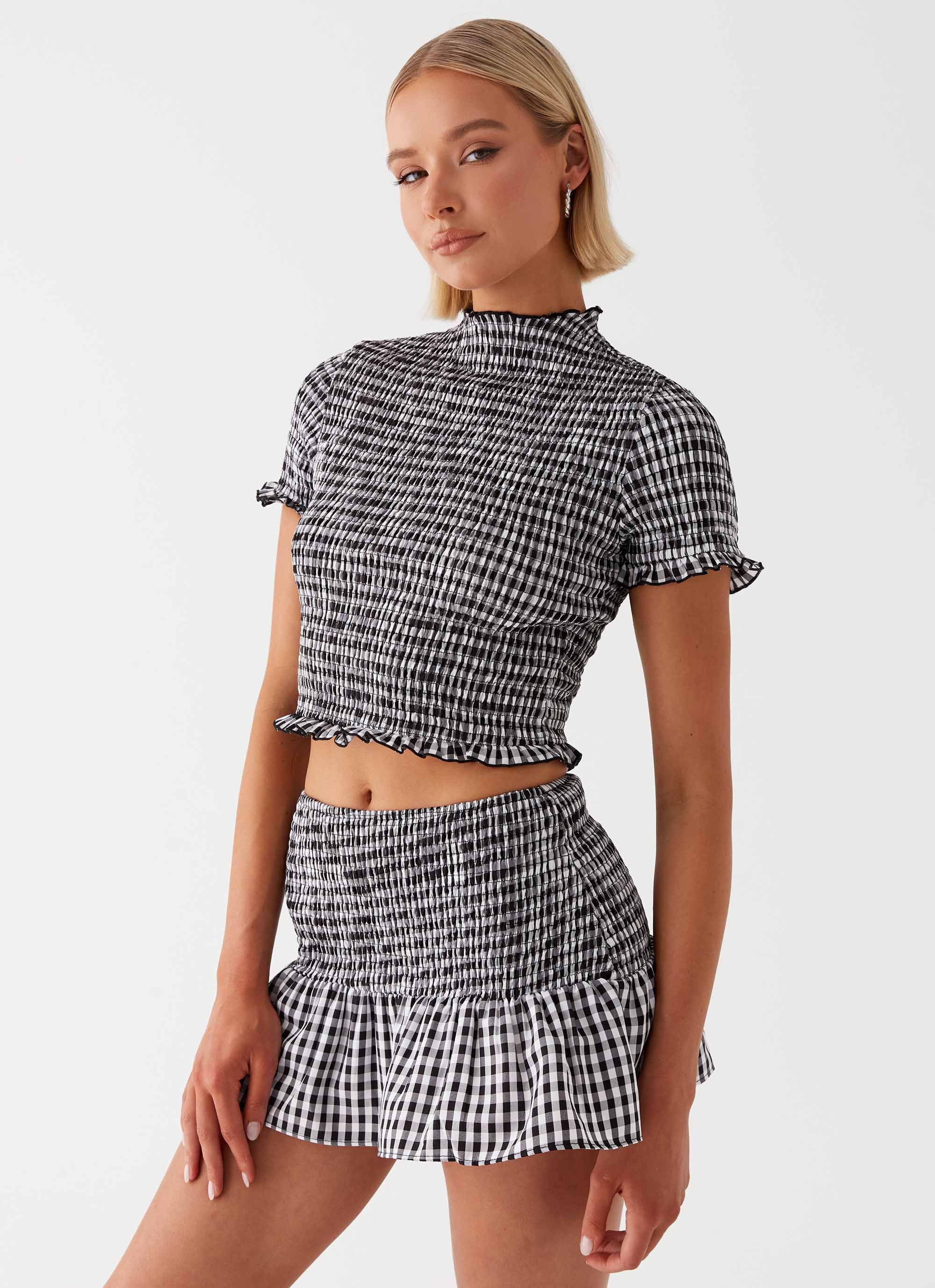 Mini Skirt Zest Checkered Skirt Checkered Skirt Shein SHEIN Clasi