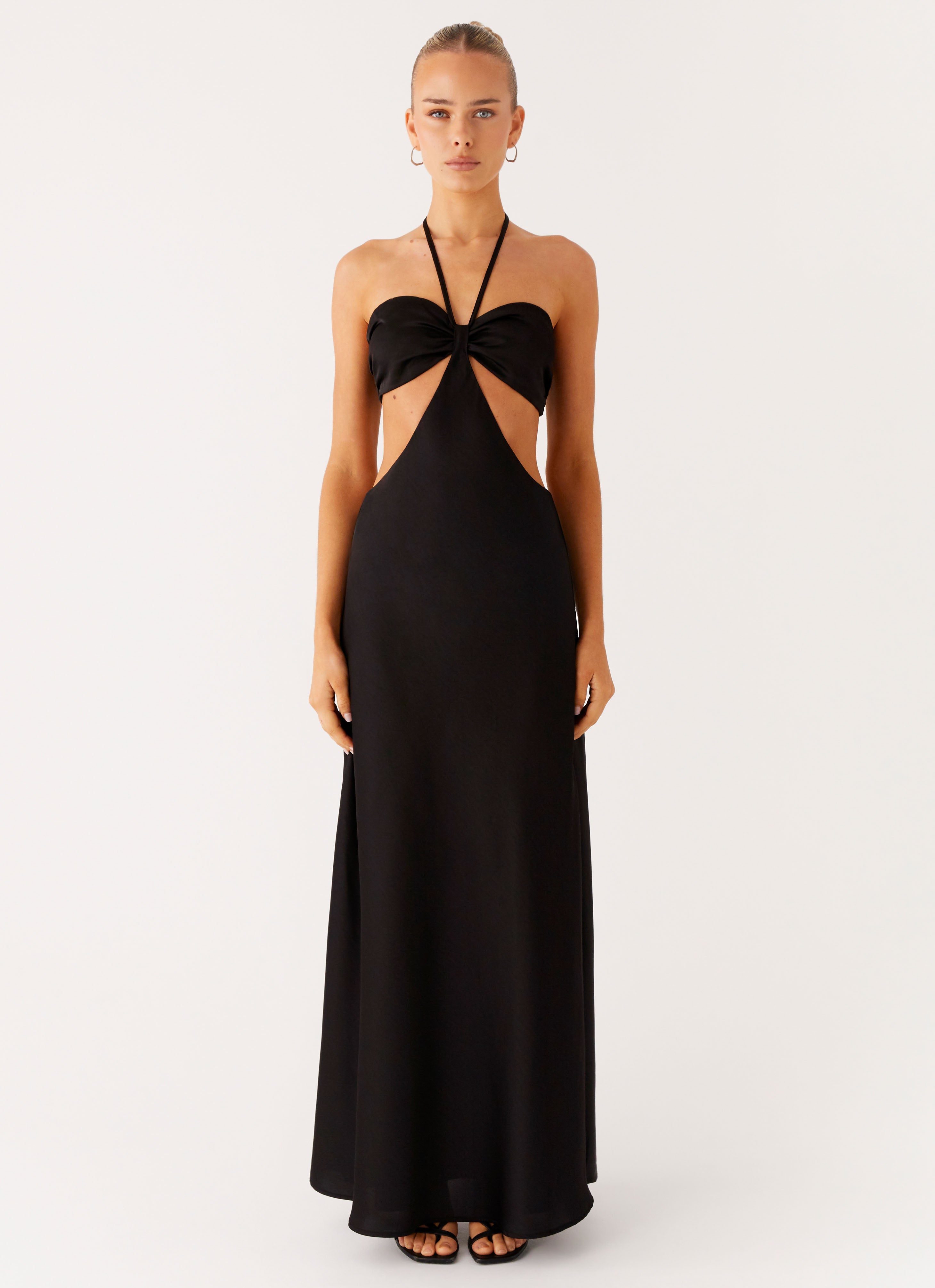 Sweetheart Cut Out Maxi Dress - Black Black / US 14 Sweetheart Cut Out Maxi Dress - Black Black / US 14