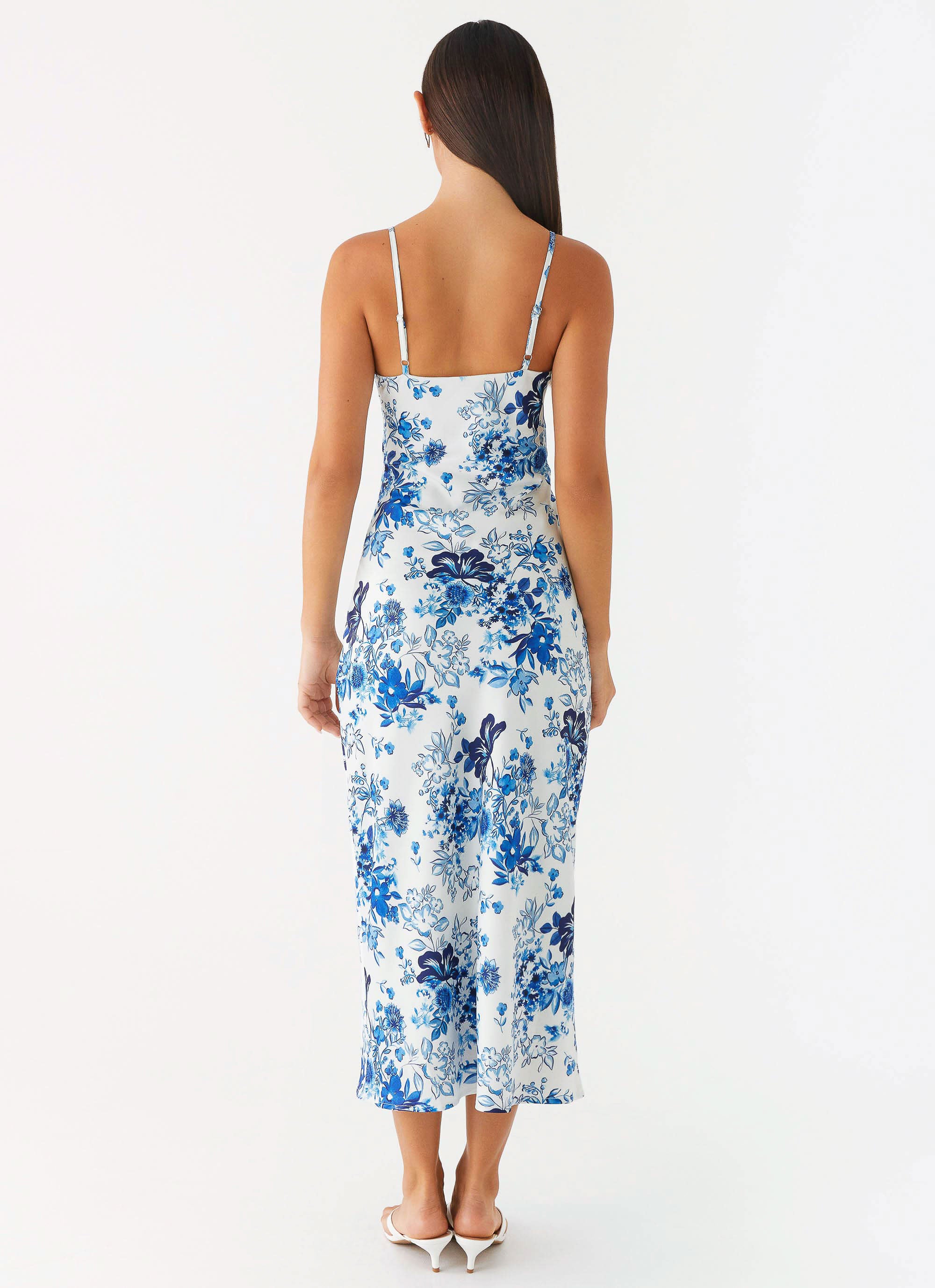 Take Chances Midi Dress - Serene Sky Floral Serene Sky Floral / US 18 Take Chances Midi Dress - Serene Sky Floral Serene Sky Floral / US 18