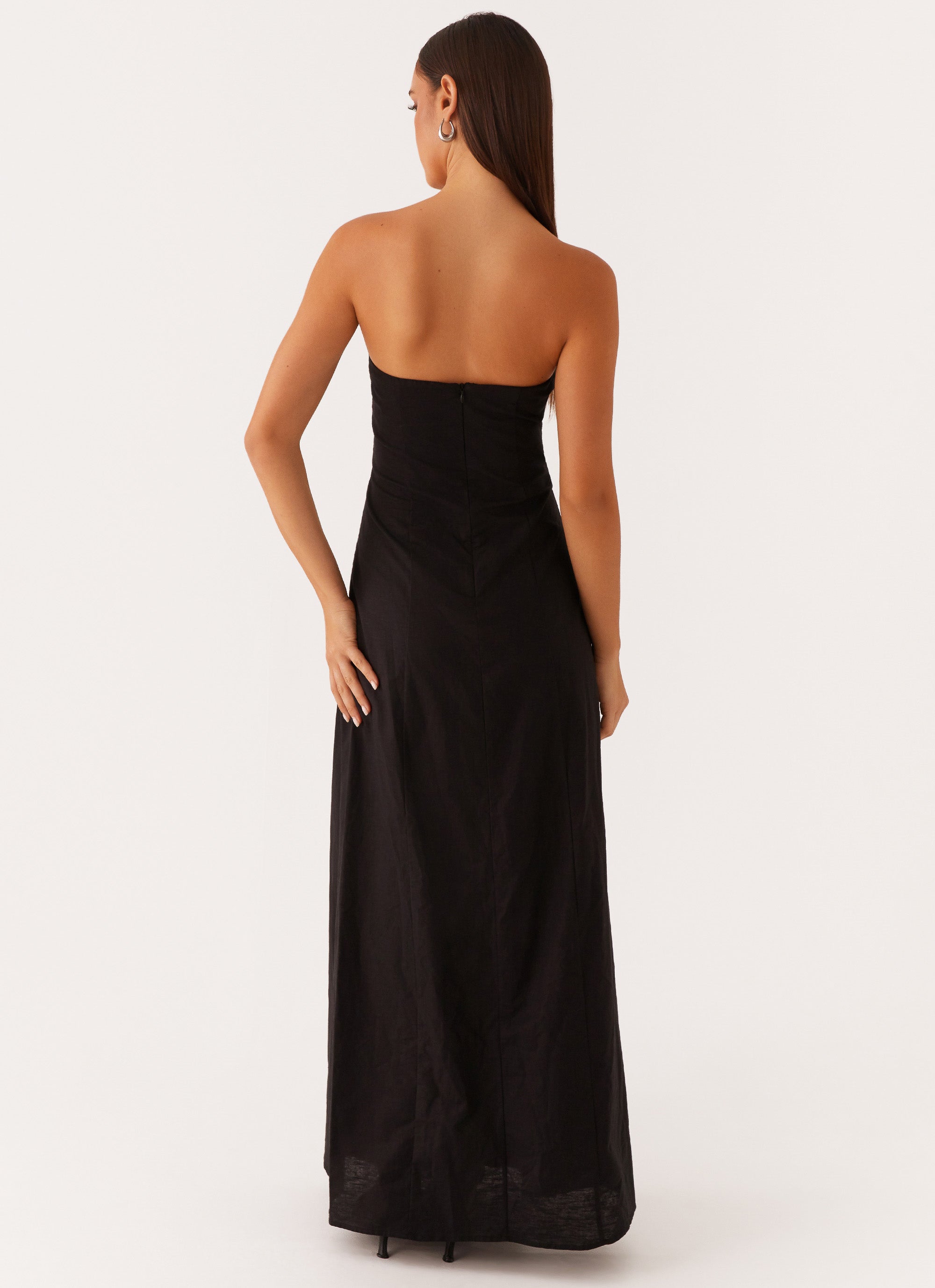 Tayla Linen Maxi Dress - Black Black / US 12 Tayla Linen Maxi Dress - Black Black / US 12