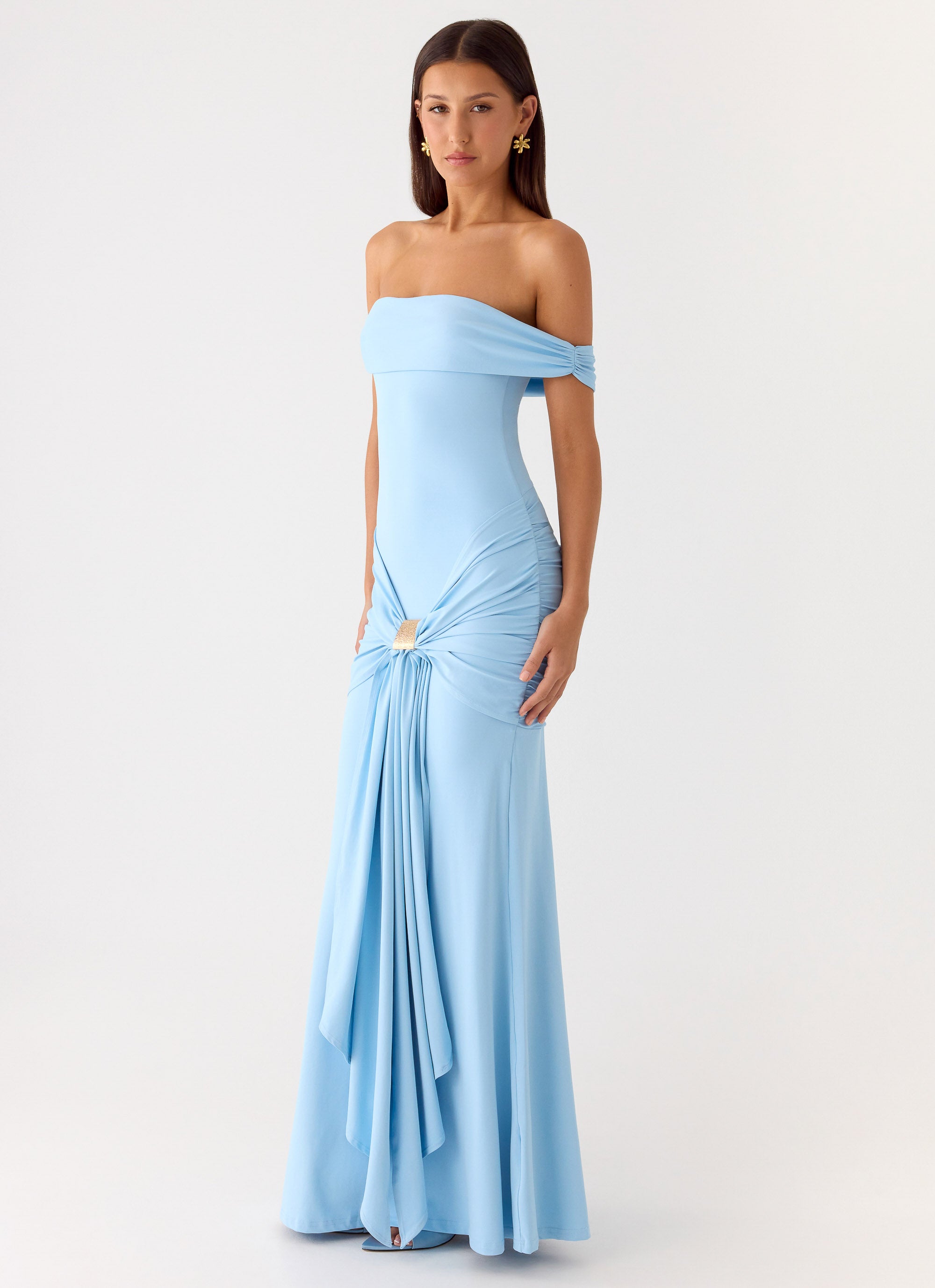 Vee Bardot Maxi Dress - Blue Blue / US 10 Vee Bardot Maxi Dress - Blue Blue / US 10