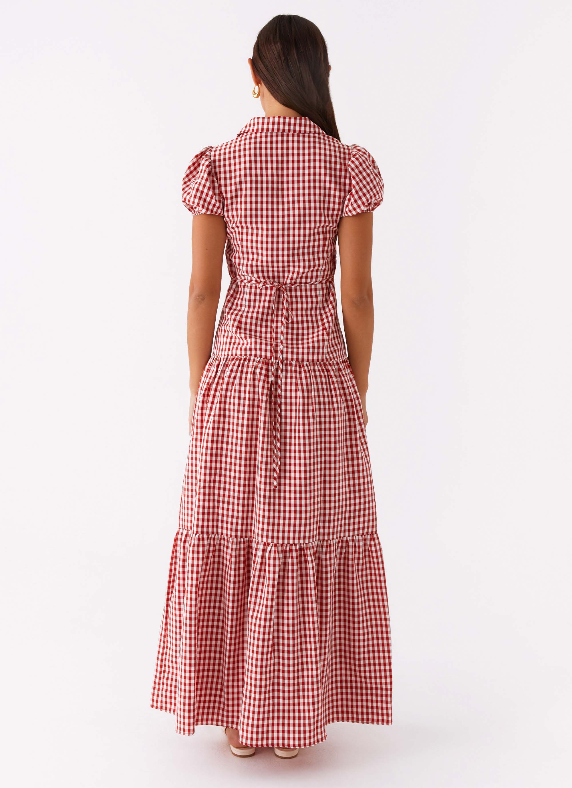 Verity Maxi Dress - Red Gingham Peppermayo US Verity Maxi Dress - Red Gingham Peppermayo US