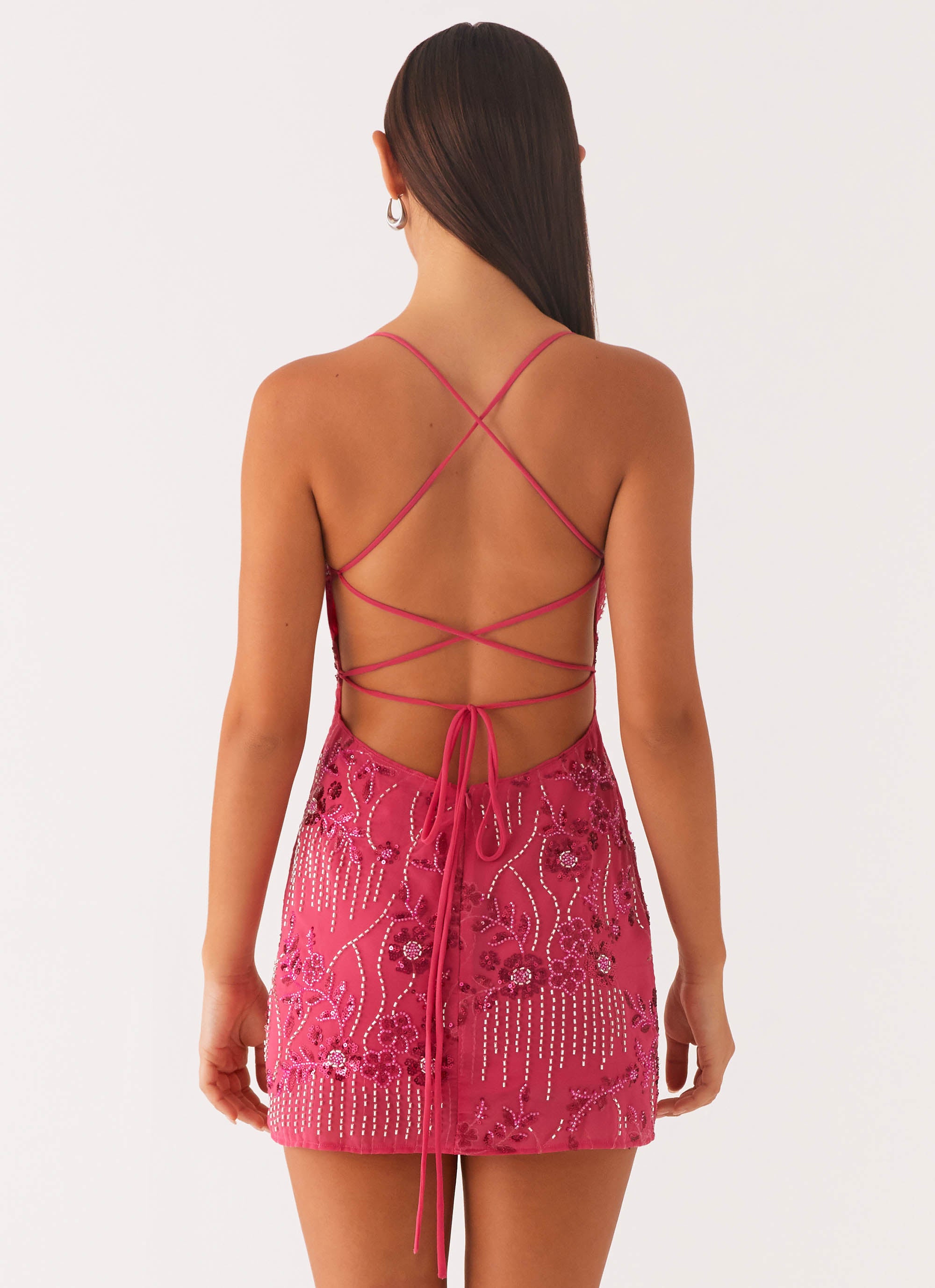 peppermayo exclusive - vietta sequin cami mini dress - pink Vietta Sequin Cami Micro Mini Dress