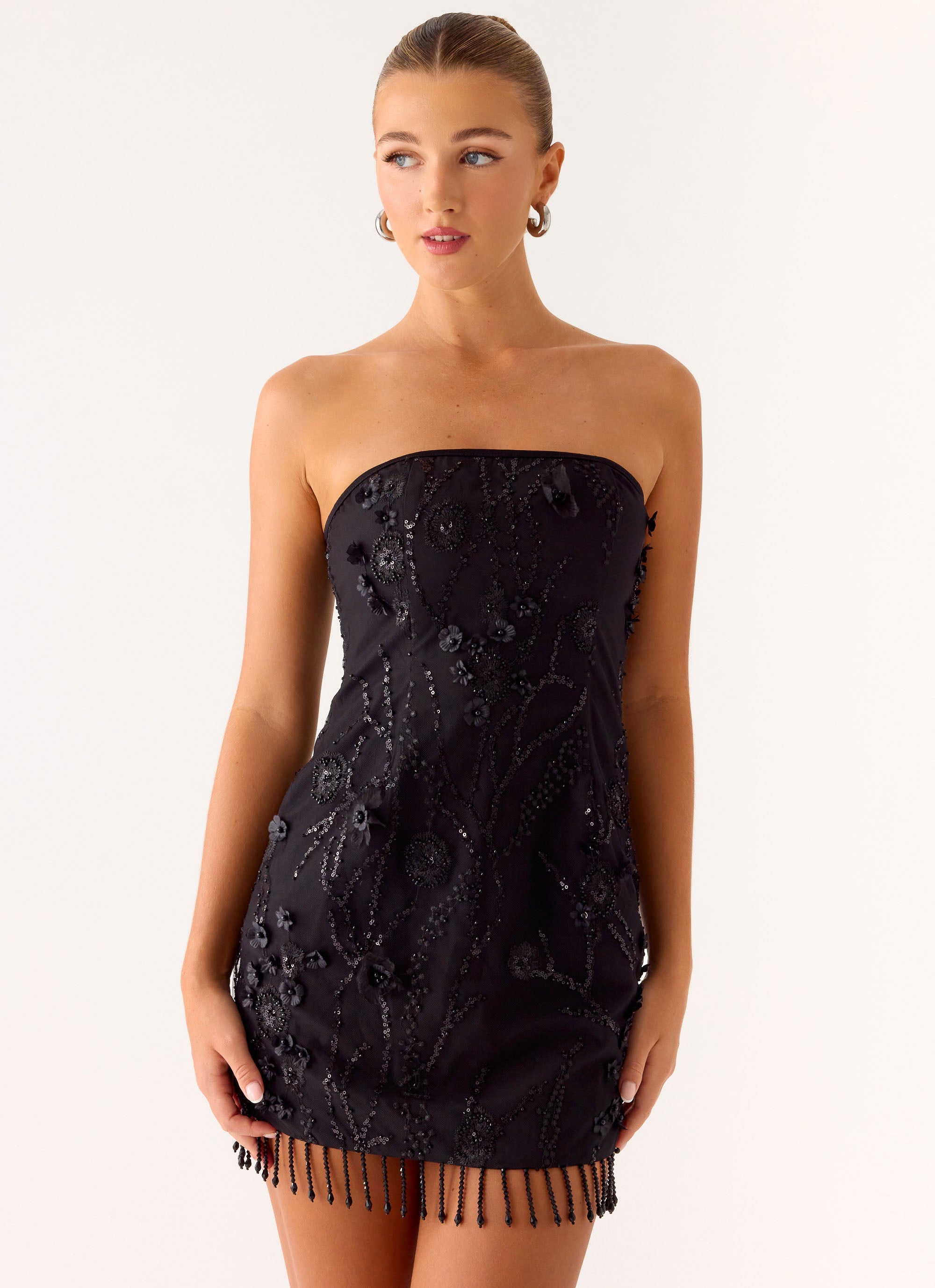 Wear My Kiss Mini Dress - Black Black / US 6 Wear My Kiss Mini Dress - Black Black / US 6
