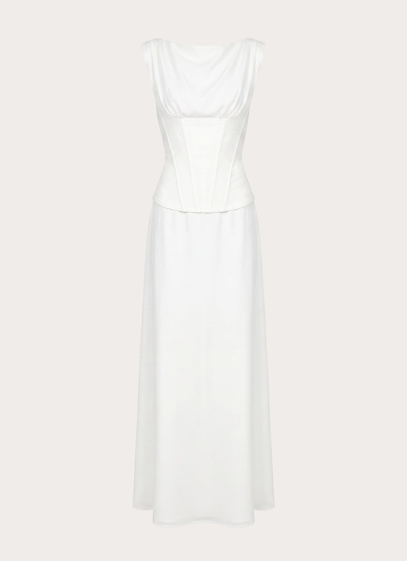 Winello Corset Maxi Dress - Off White