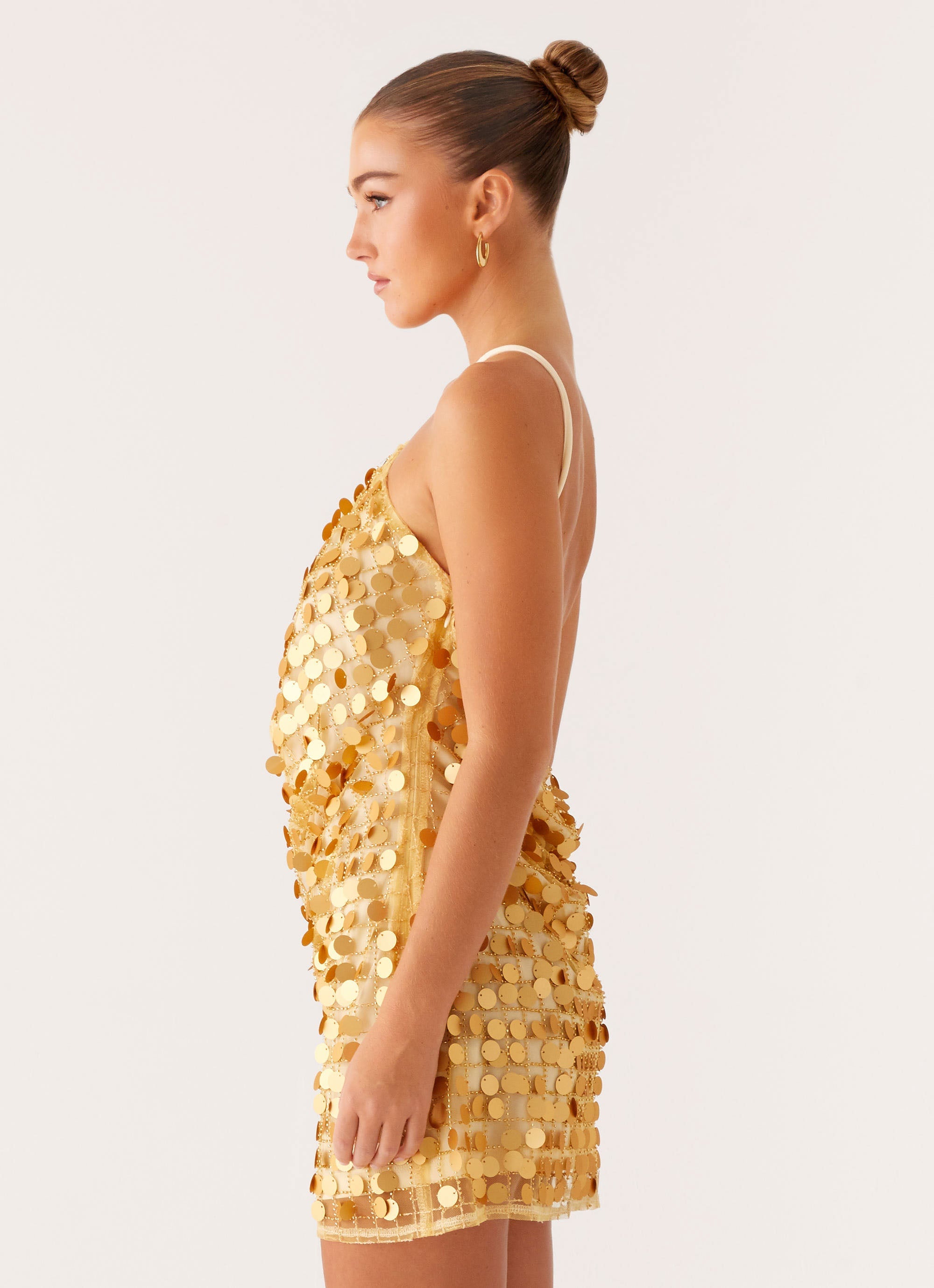Xander Sequin Mini Dress - Gold Gold / US 10 Xander Sequin Mini Dress - Gold Gold / US 10