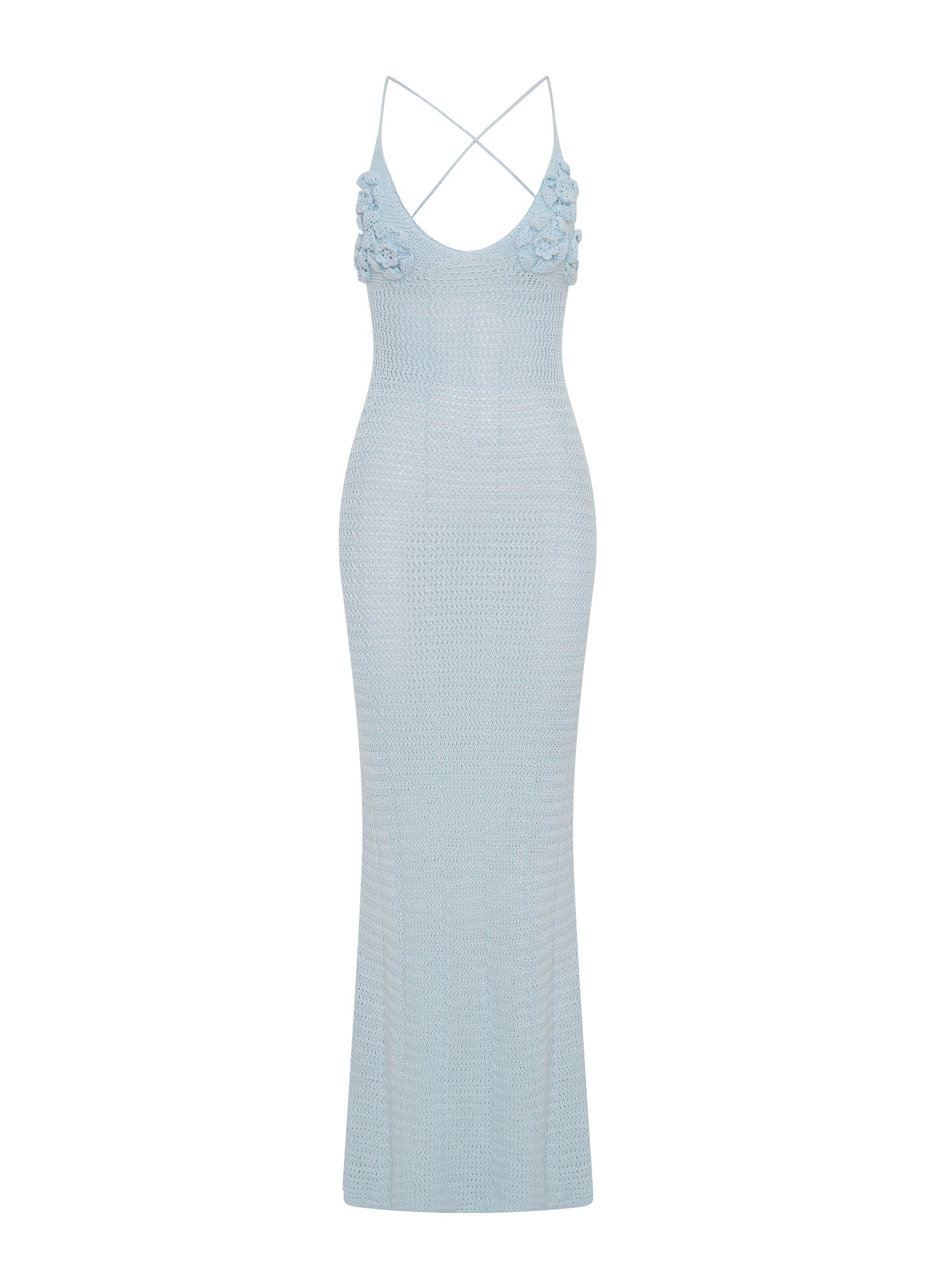 Zara Rose Crochet Maxi Dress - Blue Peppermayo US Zara Rose Crochet Maxi Dress - Blue Peppermayo US