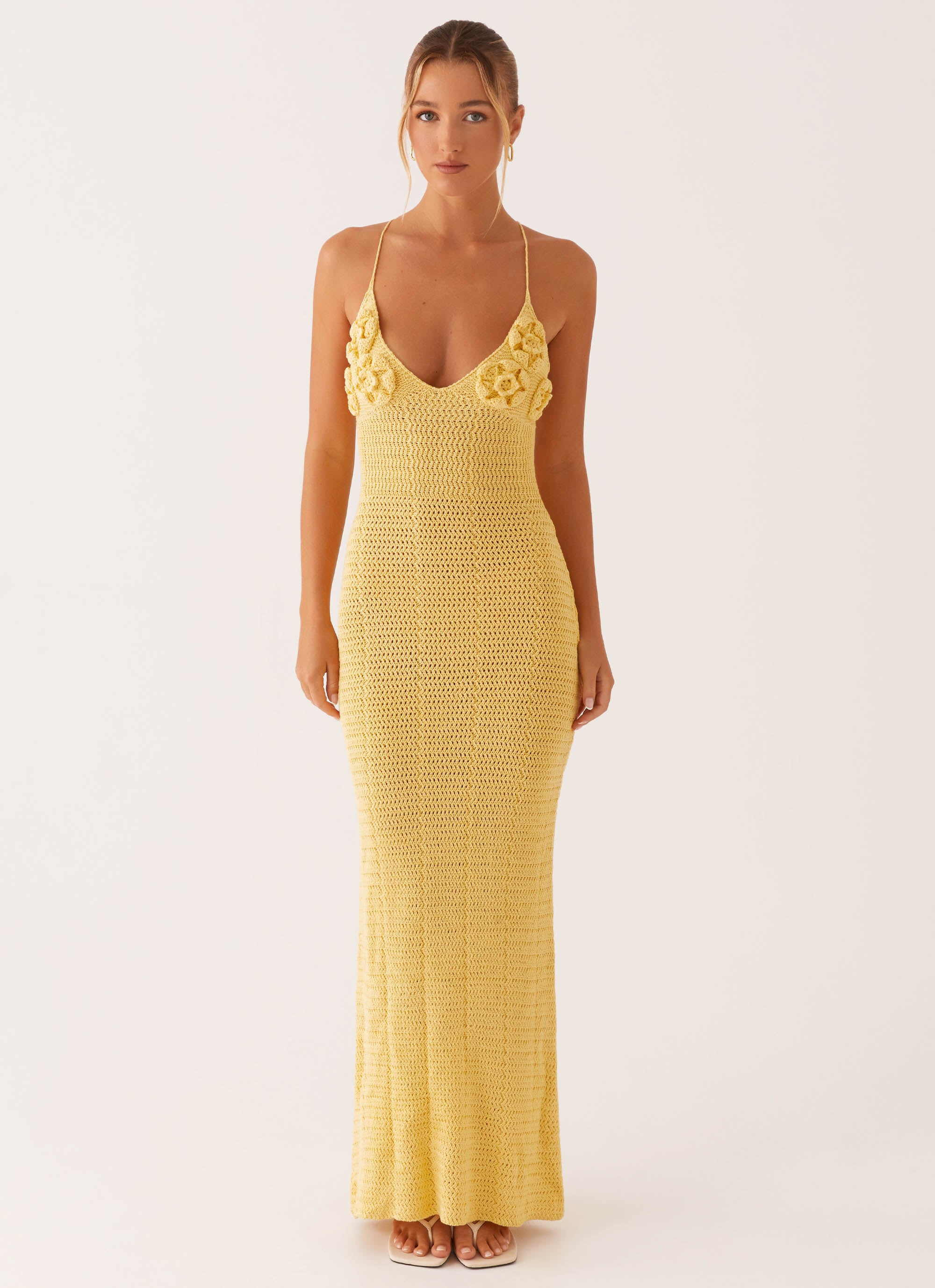 Zara Rose Crochet Maxi Dress - Yellow Zara Rose Crochet Maxi Dress - Yellow