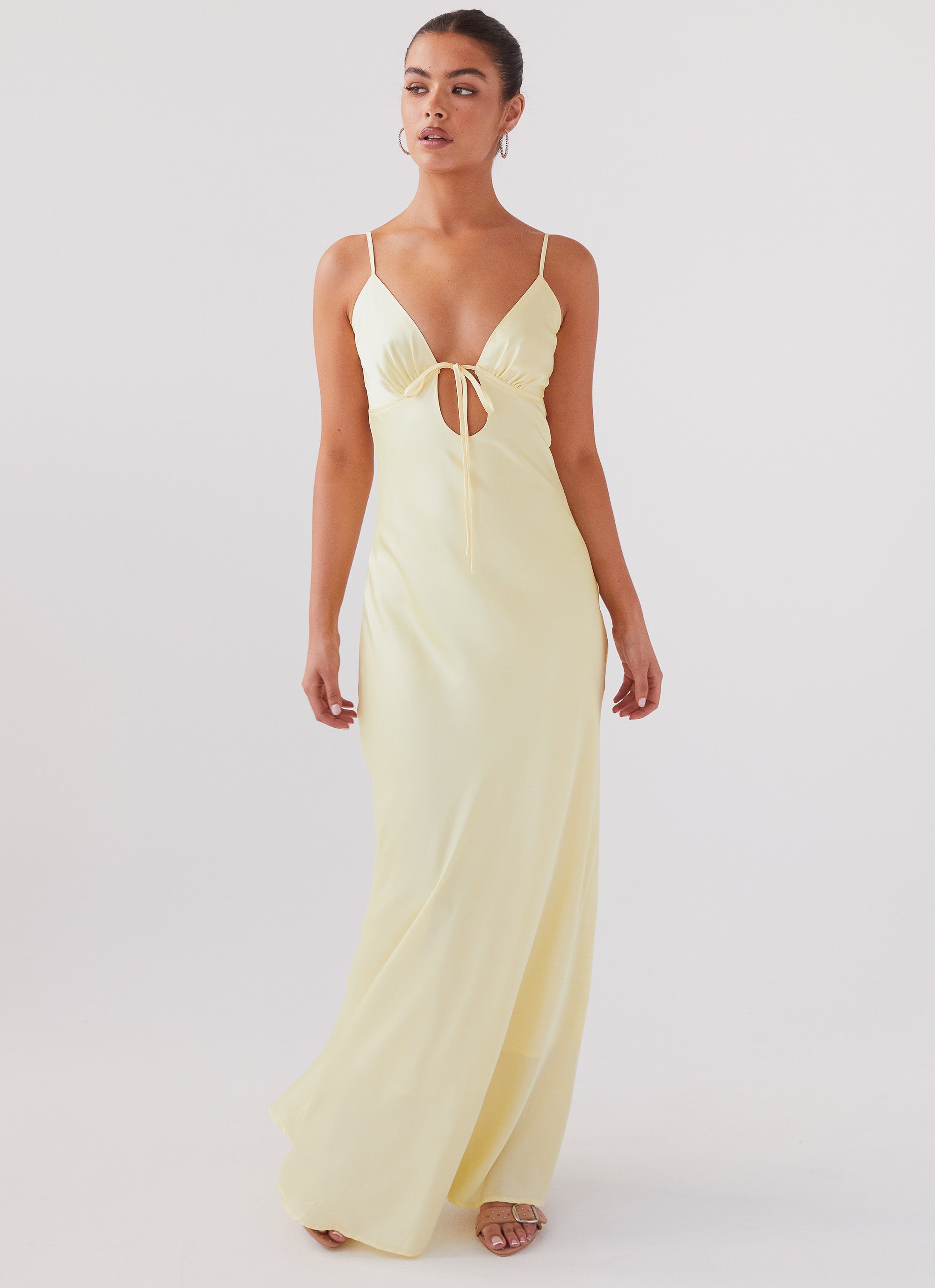 Flora Satin Maxi Dress
