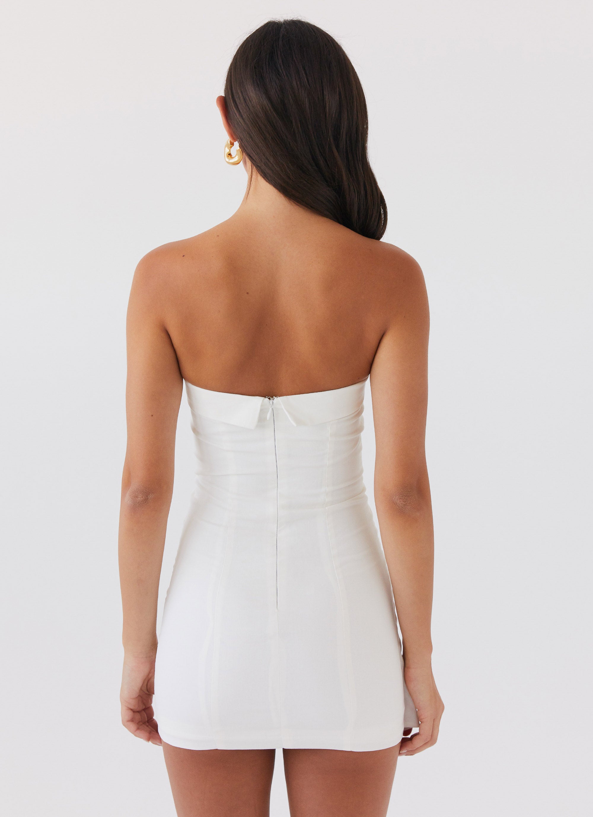 Lavinia Linen Tube Mini Dress - White Lavinia Linen Tube Mini Dress - White