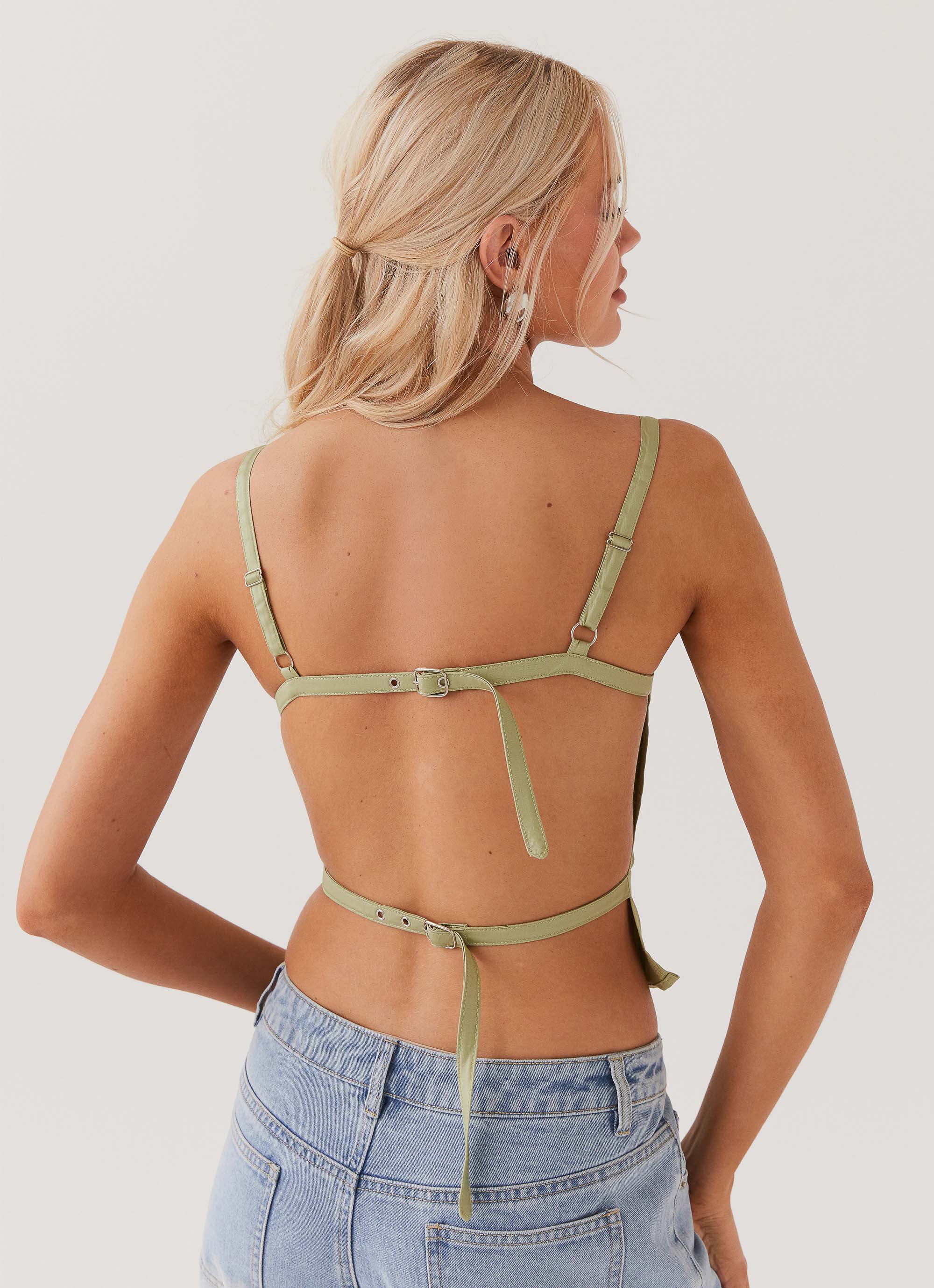 Naomi Backless Top - Sage Peppermayo US Naomi Backless Top - Sage Peppermayo US