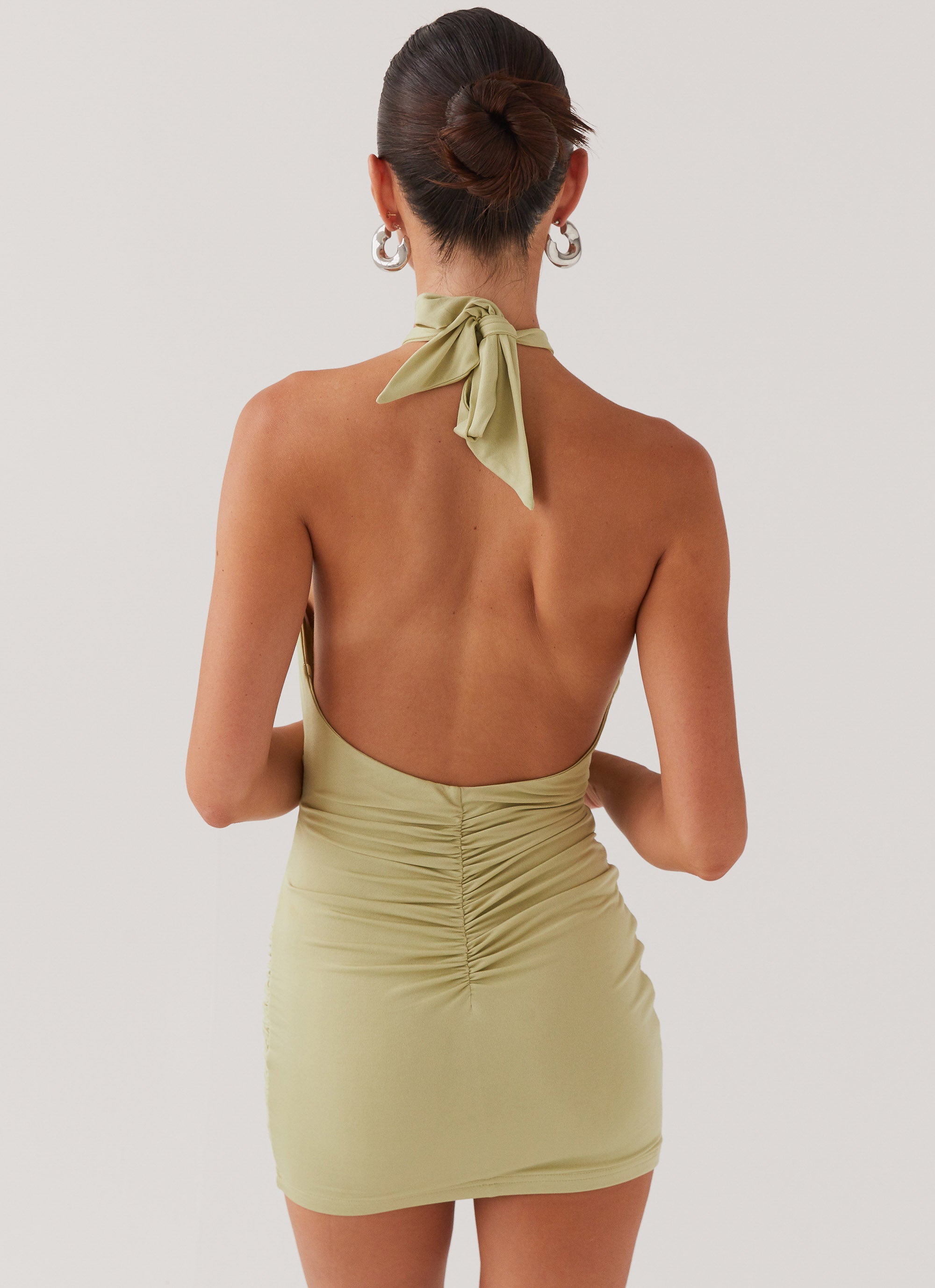 Samara Halterneck Mini Dress - Sage Peppermayo US Samara Halterneck Mini Dress - Sage Peppermayo US
