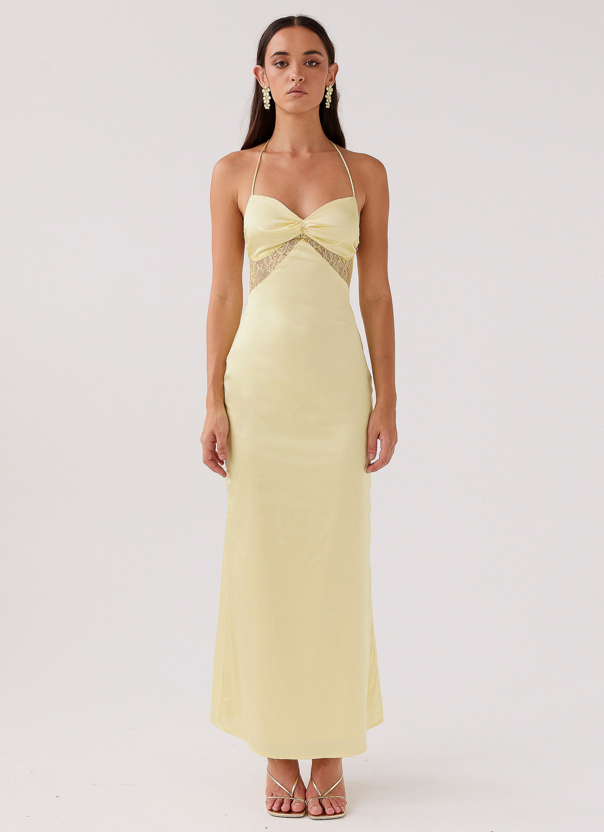 Dream Sight Lace Satin Maxi Dress Dream Sight Lace Satin Maxi Dress